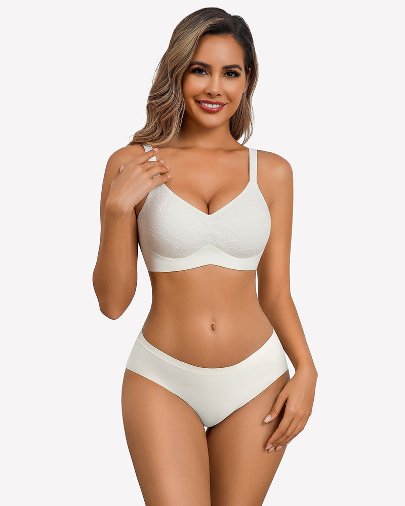 Lace Full Coverage Wireless Padded Seamless Bra、mySite、bengalsvssteelers