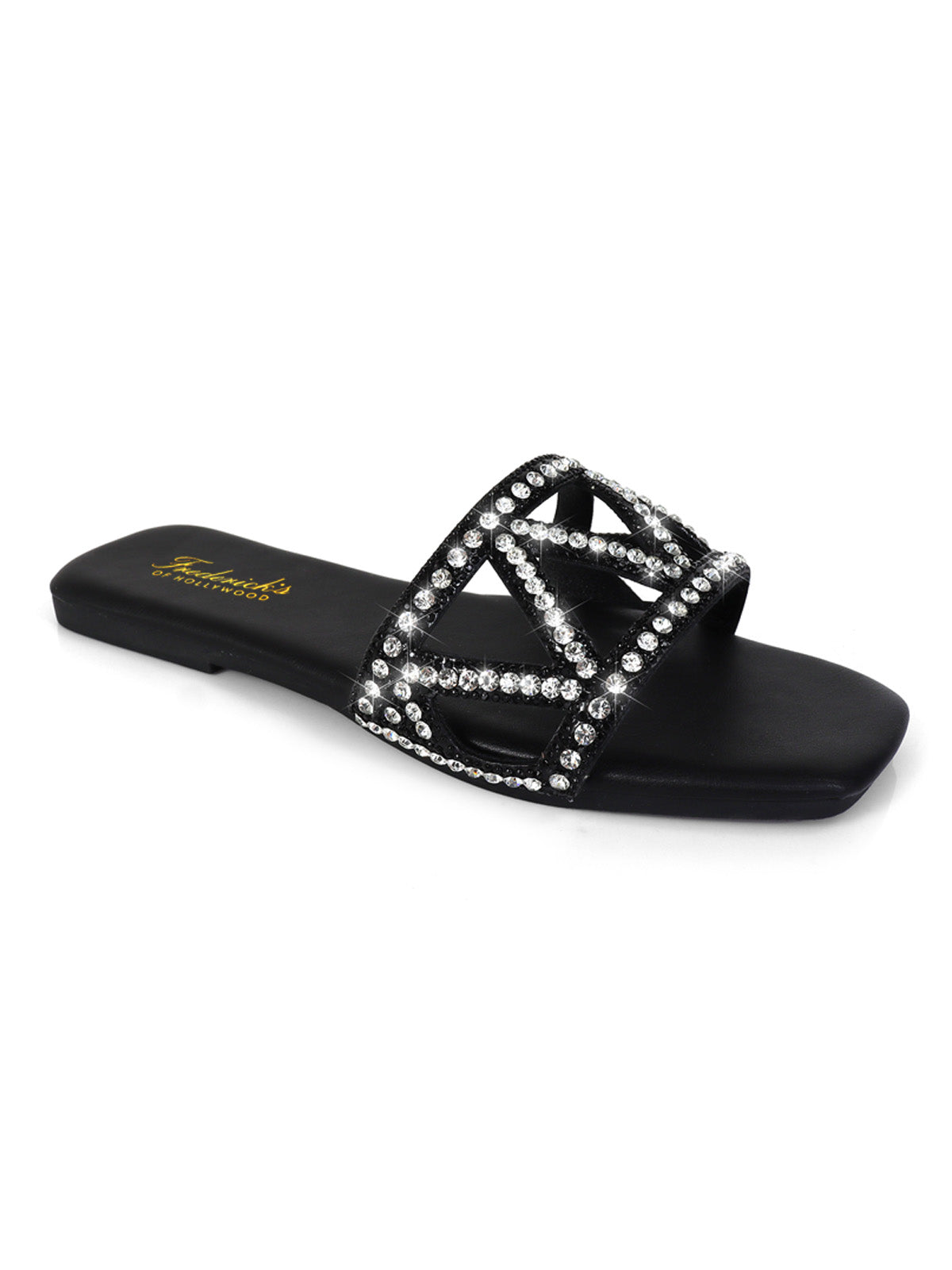 Lucy Rhinestone Flat Sandal、mySite、bengalsvssteelers