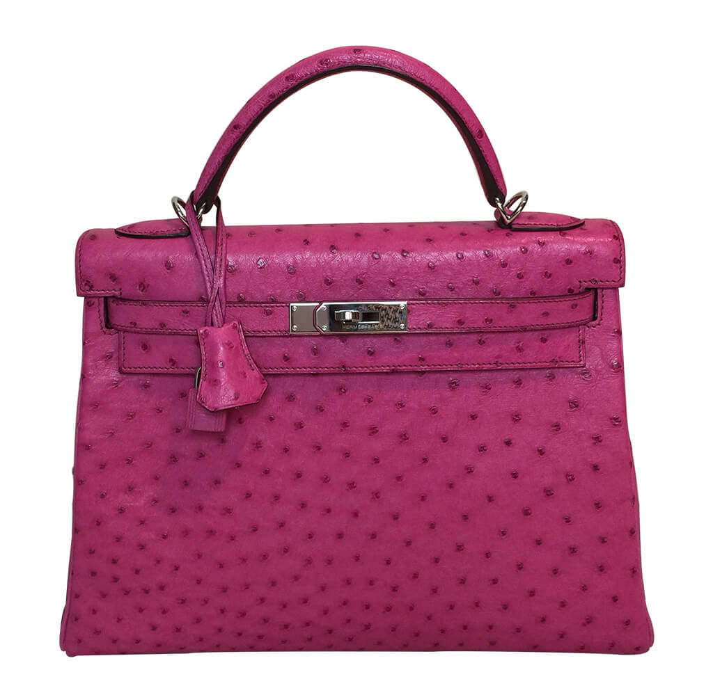 Hermès Kelly Ostrich Bag 32cm Pink Fuchsia、mySite、garminoutage.com