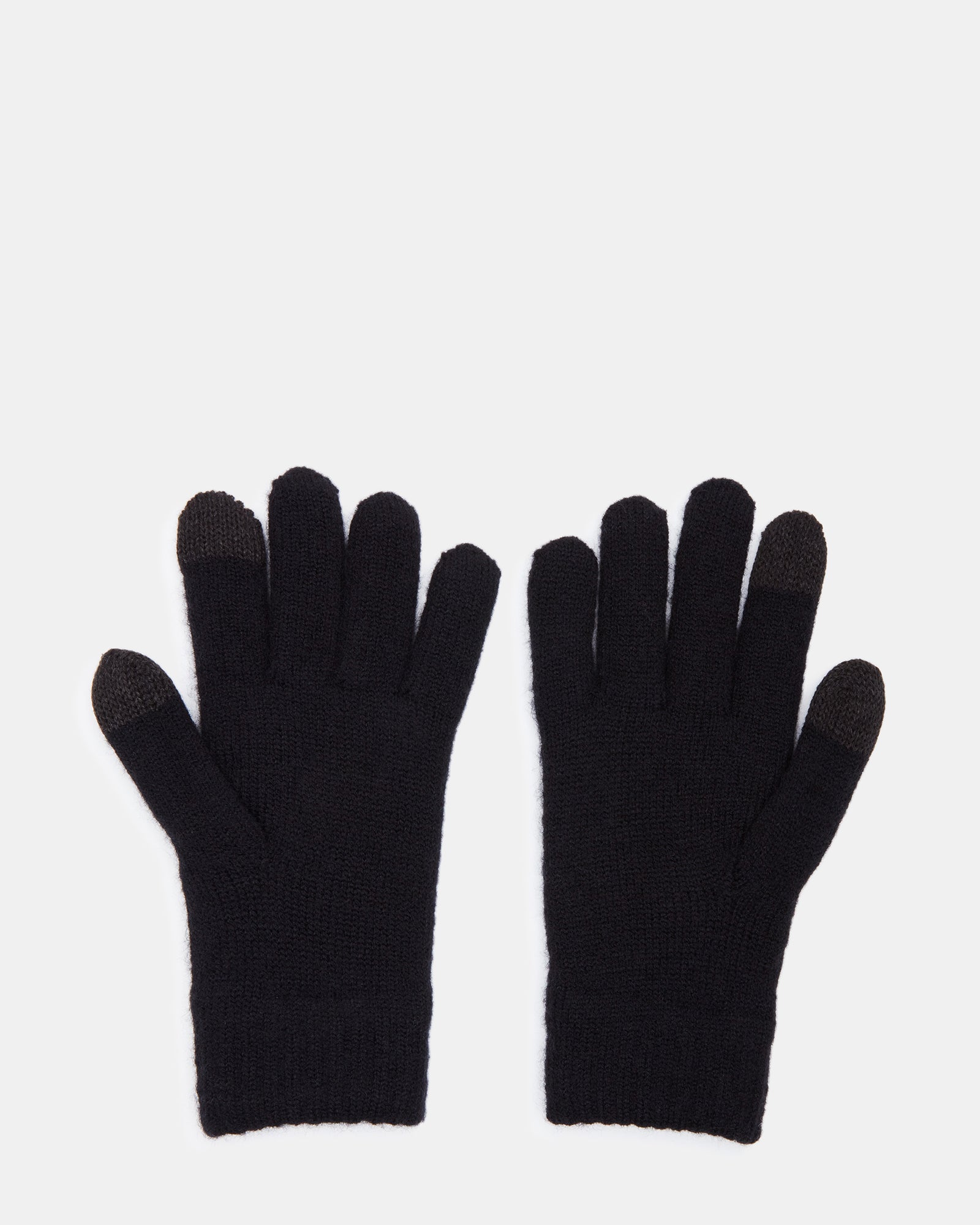 TOUCHSCREEN RIBBED GLOVES BLACK、mySite、gtrtttuynbv