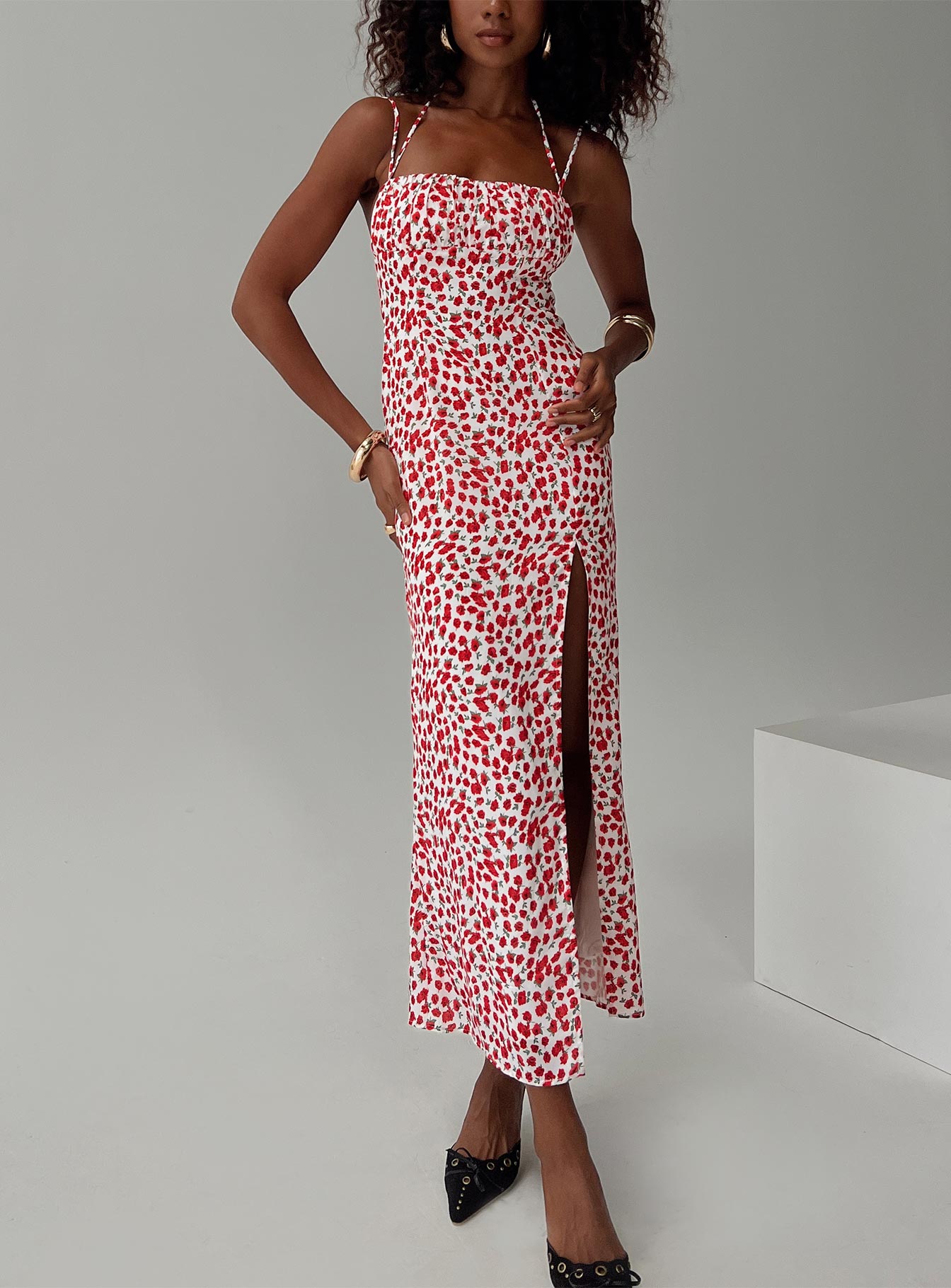 Kish Maxi Dress Red Floral、mySite、solidvoid