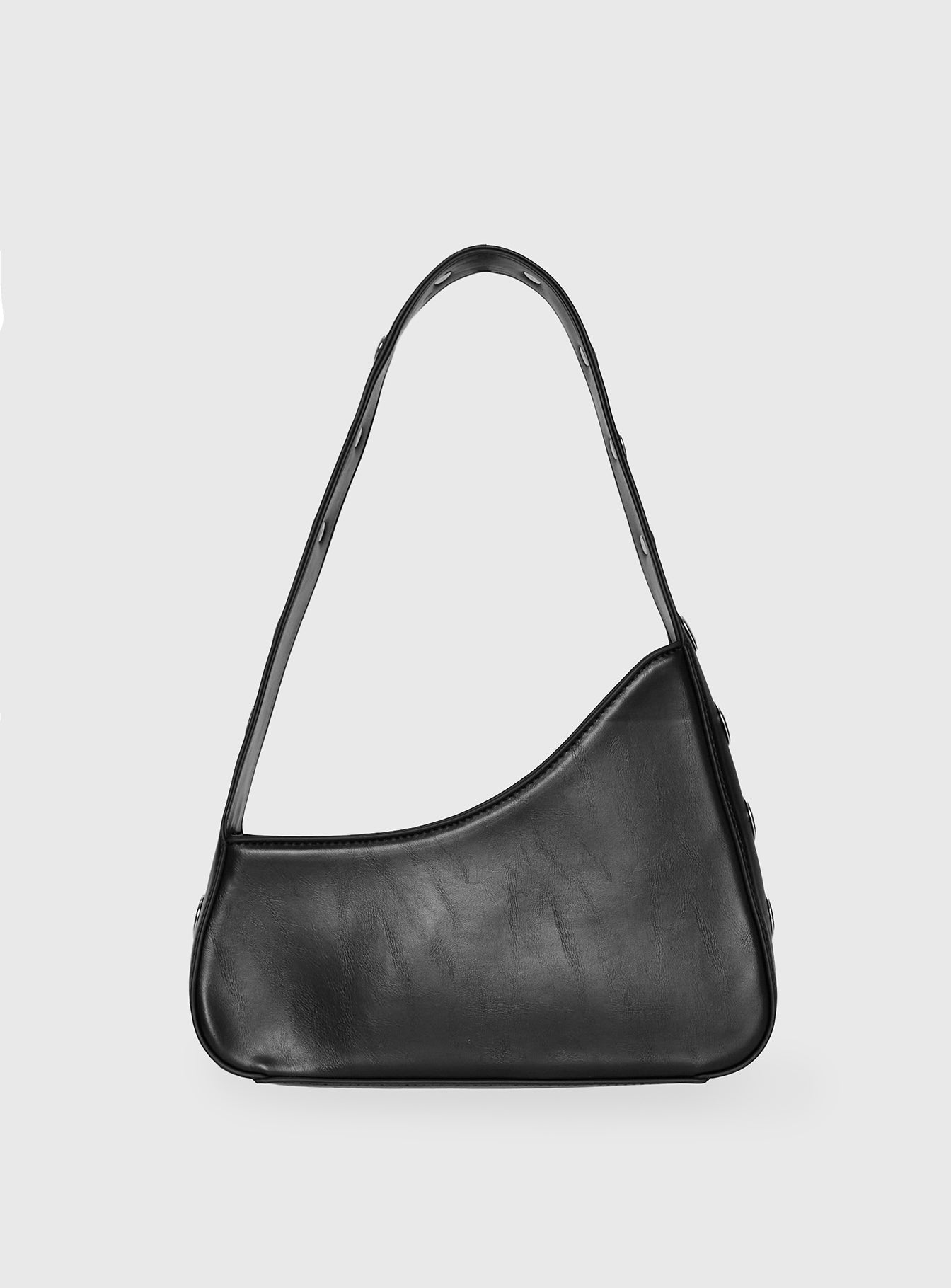 Popular Slanted Shoulder Bag Black、mySite、solidvoid