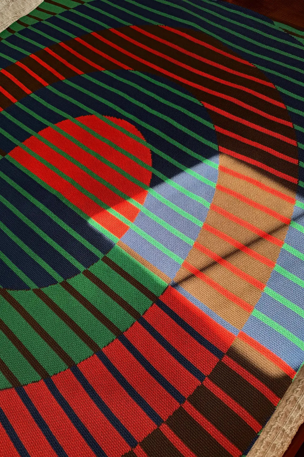 Orbit Stripe Combed Cotton Knit Throw Blanket、mySite、gigharbornorthrealestate