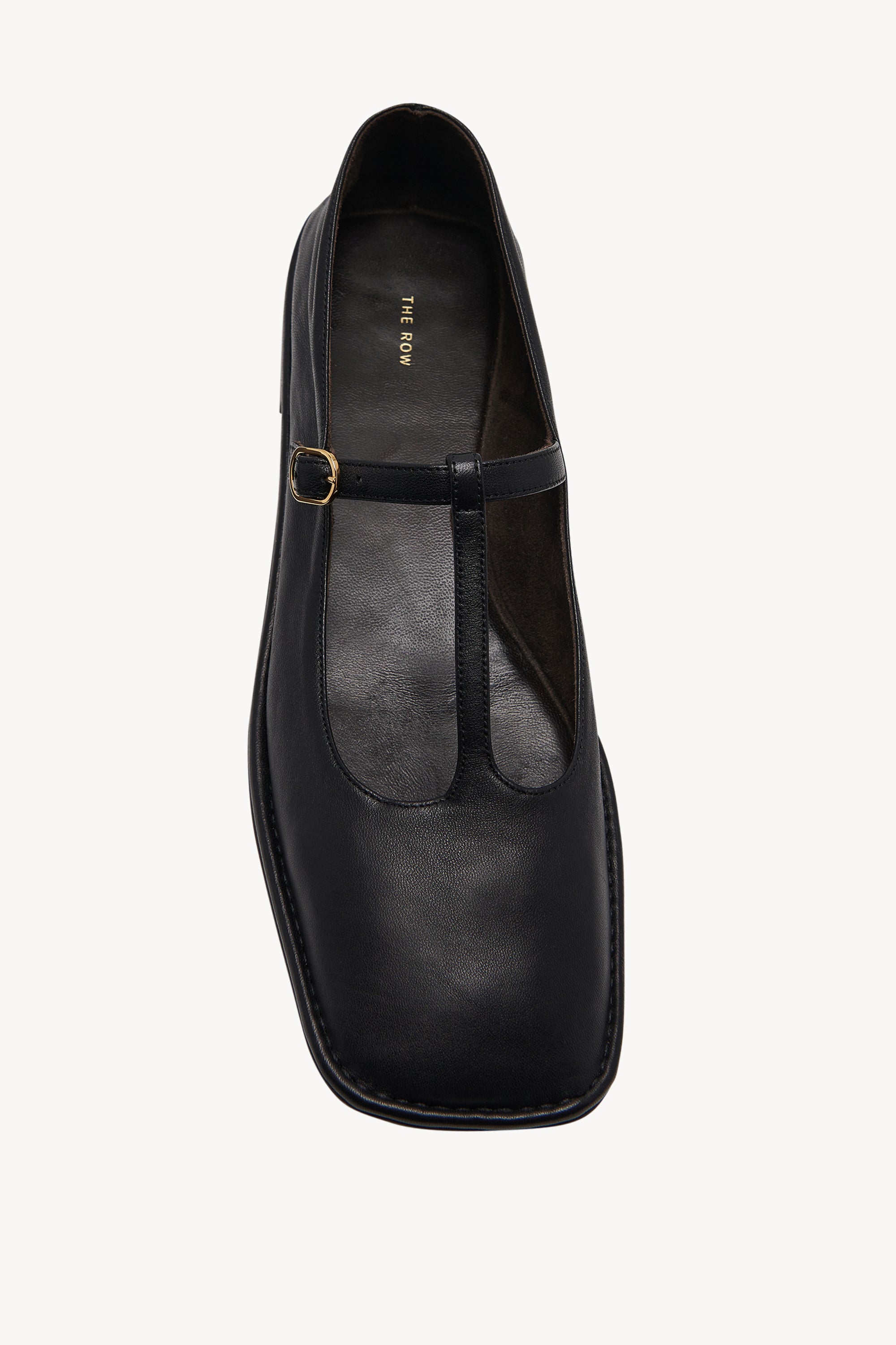 Square T-Strap Flat in Leather、mySite、aoinhome