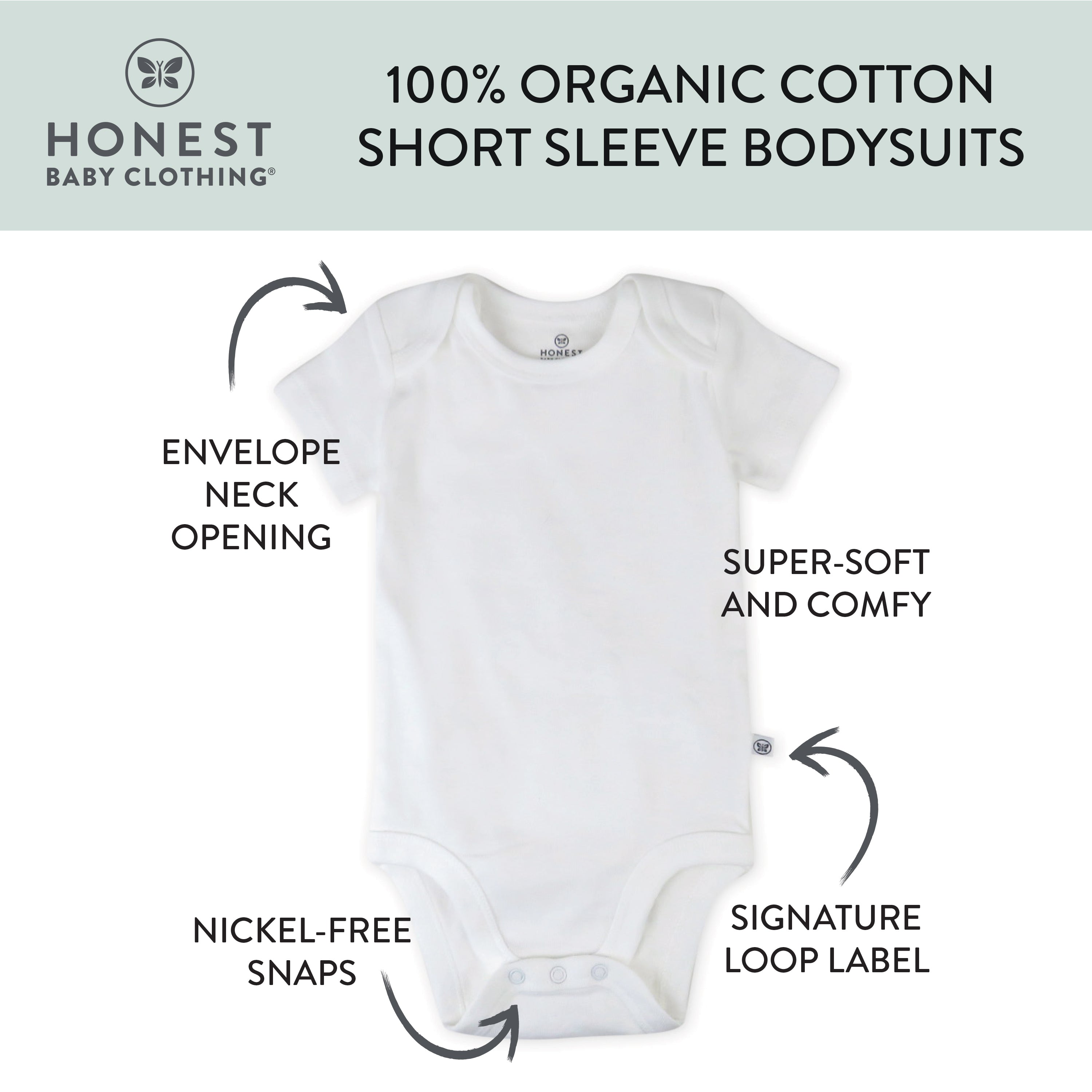  6-Pack Organic Cotton Short Sleeve Bodysuits、mySite、layawaytickets
