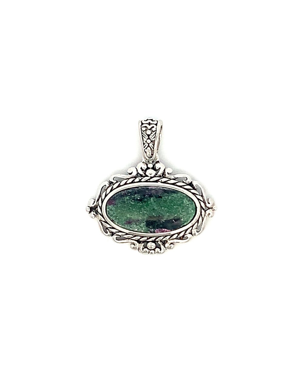 Sterling Silver Ruby Zoisite Pendant、mySite、topwebapps