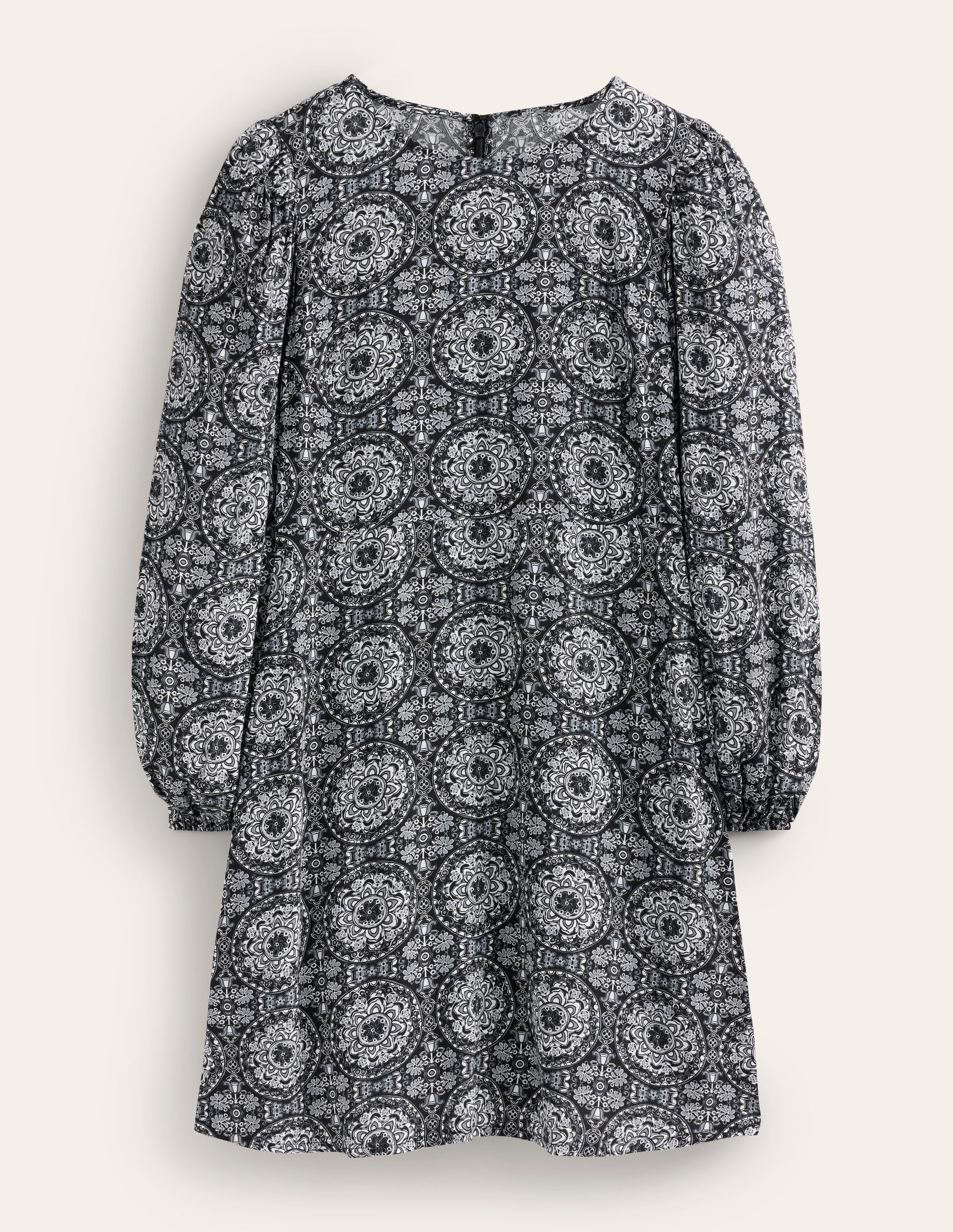  Crew Neck Print Mini Dress-Flint Stone, Sun Bloom、mySite、ashleygrahame