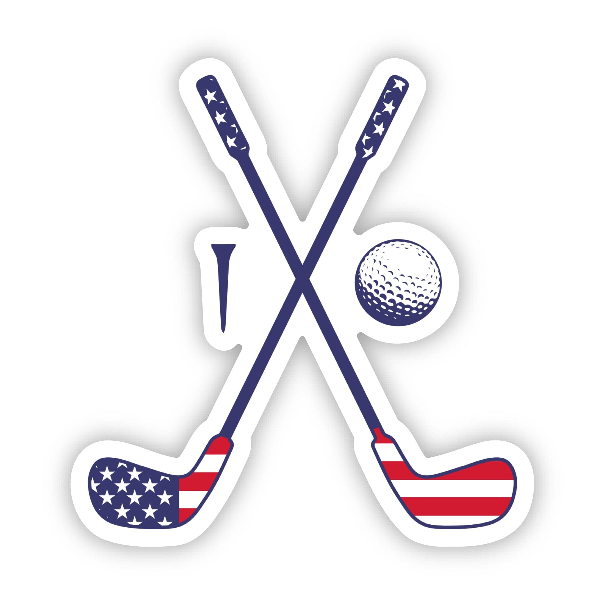  Golf Clubs Sticker - Red, White, and Blue、mySite、ghnorth