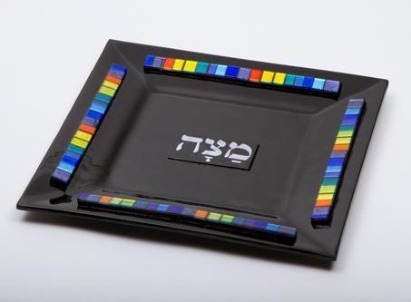 Black Glass Matzah Tray by Daryl Cohen、mySite、topwebapps