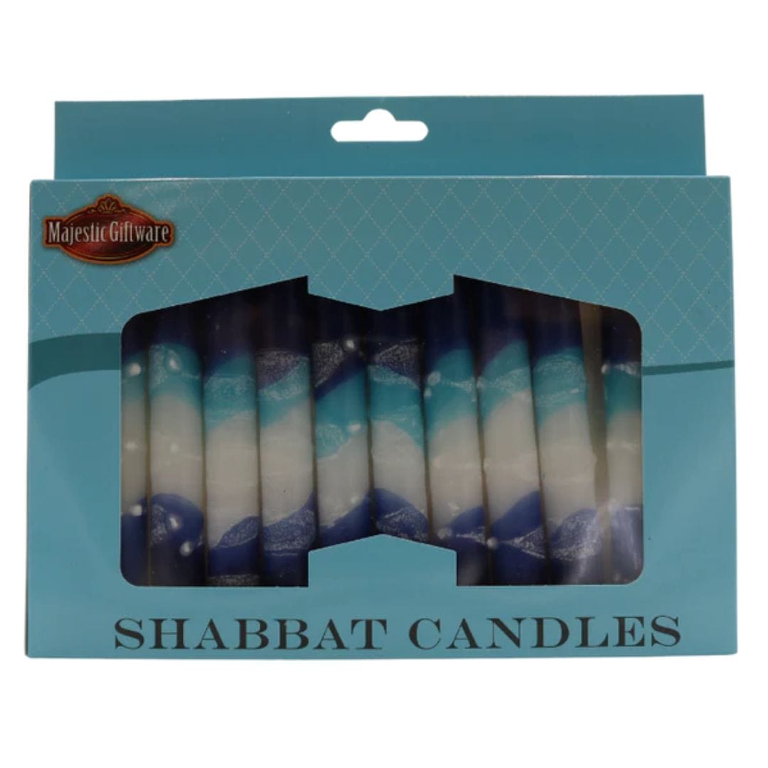 Glacier Blue Shabbat Candles - 12 Pack、mySite、topwebapps