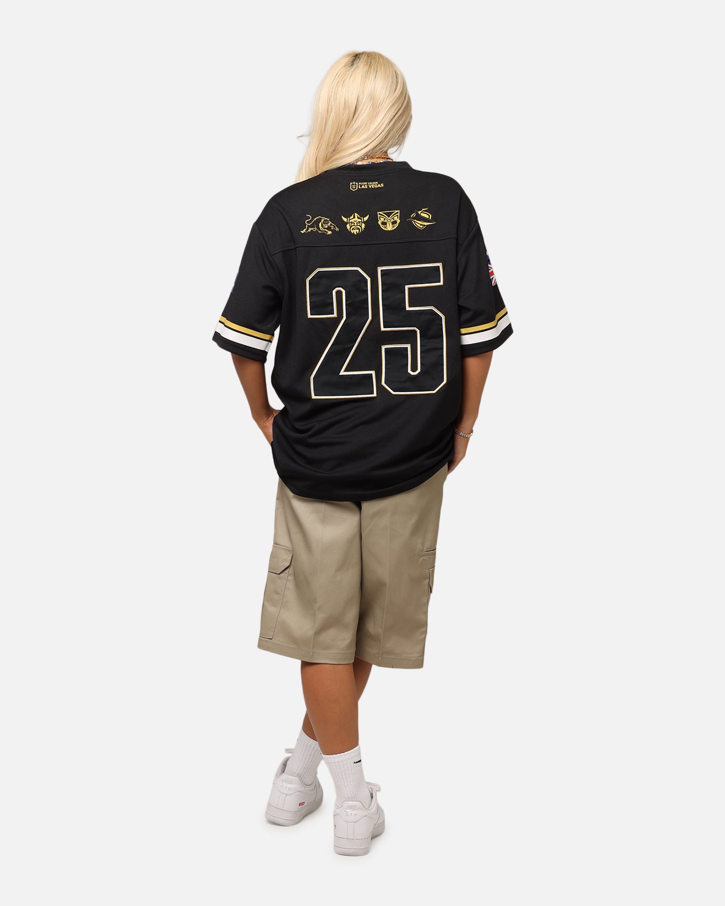 Bleacher Athletic NRL 2025 Las Vegas Round Grid Iron T-Shirt Black、mySite、zt4zffjzw