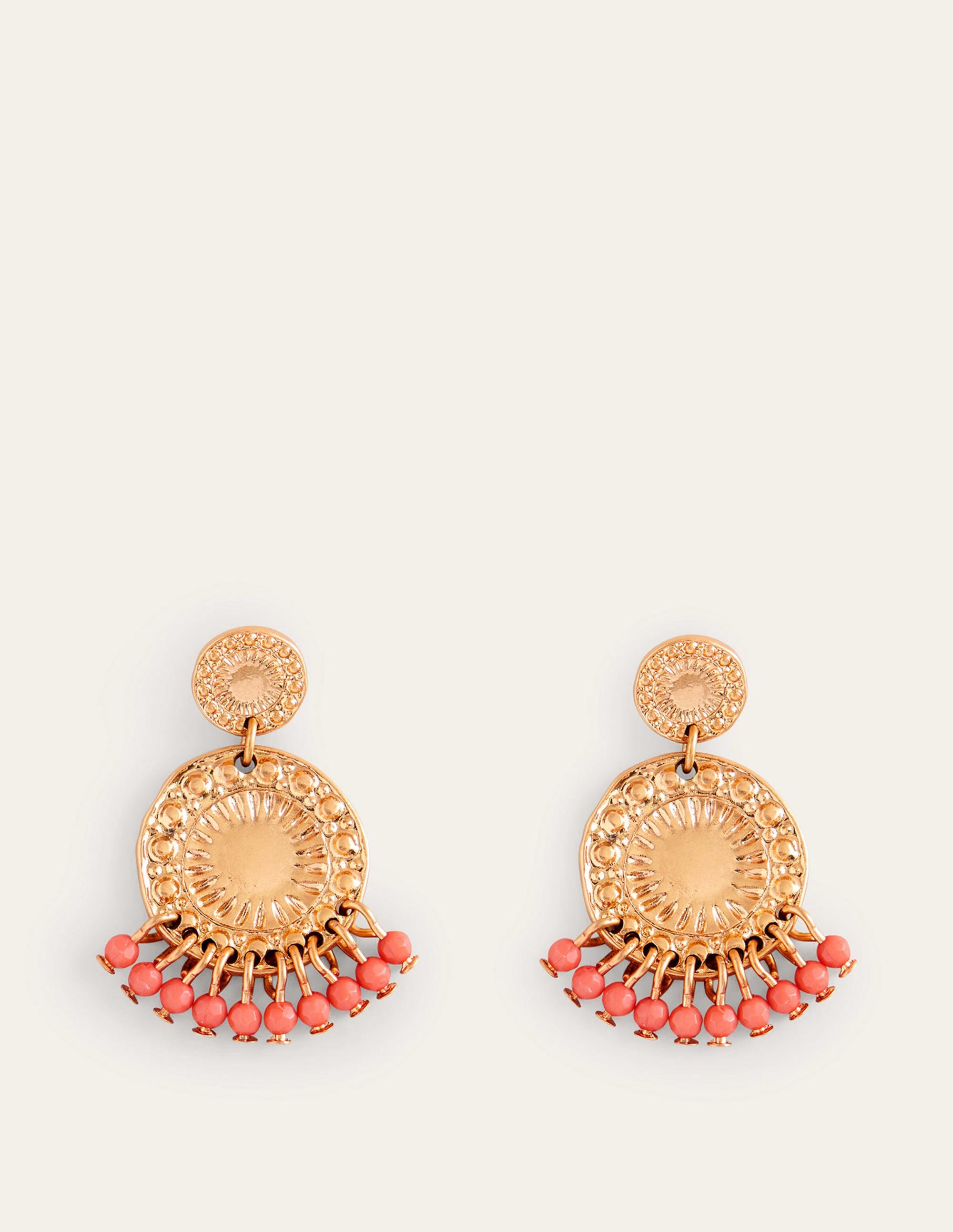  Beaded Coin Earrings-Pink、mySite、ashleygrahame