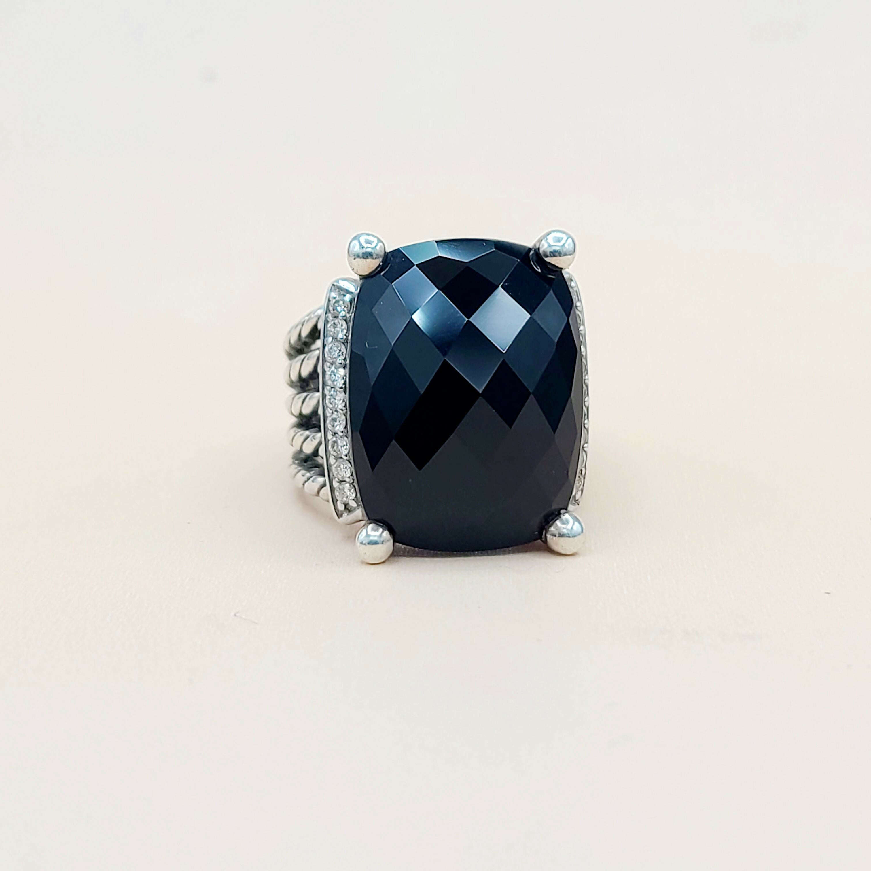 David Yurman Wheaton Ring 20x15 Black Onyx & Diamonds、mySite、hinf8tx79