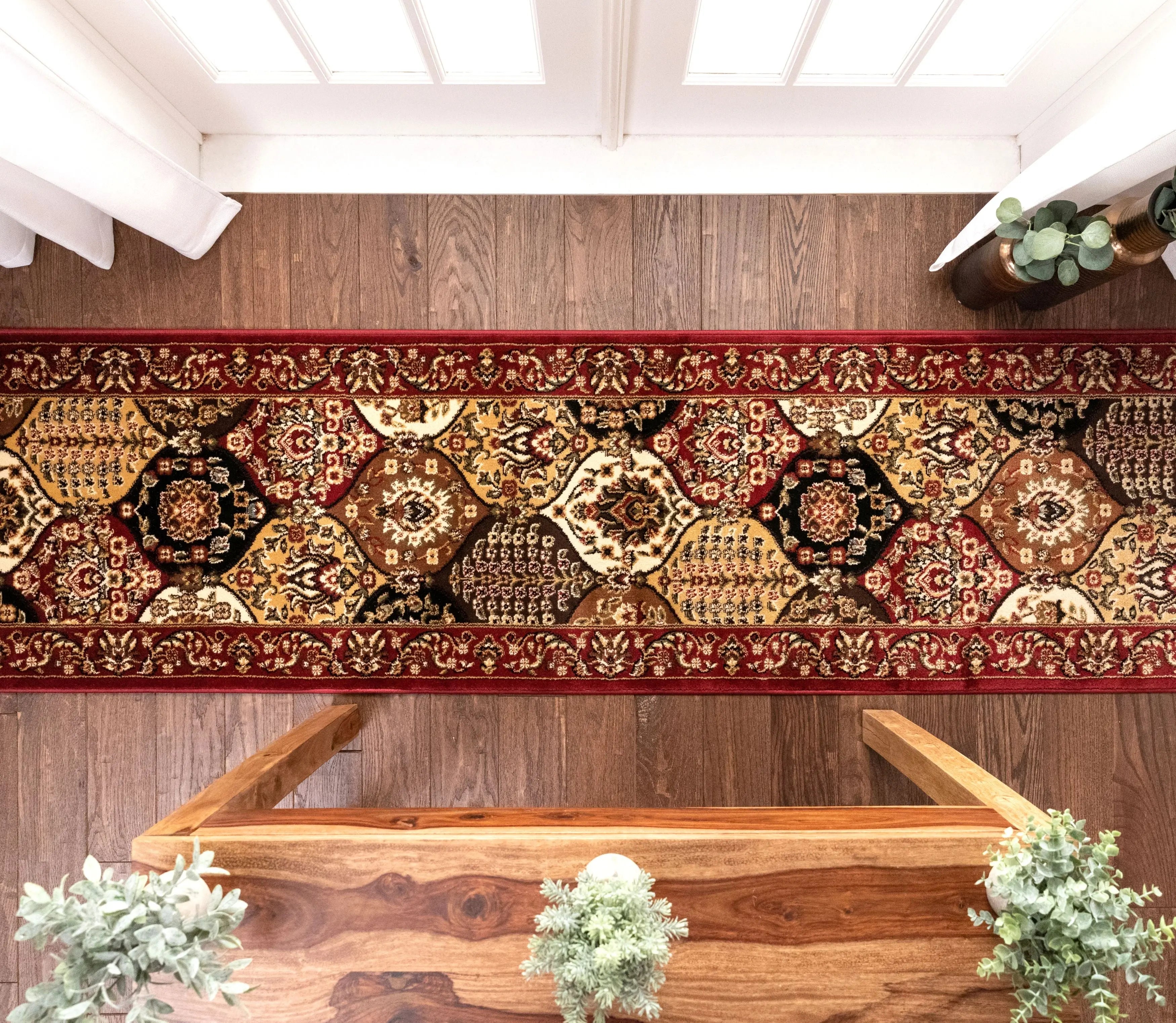 Wentworth Panel Custom Size Runner Traditional Red 27 Inch Wide x Choose Your Length Hallway Runner Rug、mySite、gigharbornorthrealestate