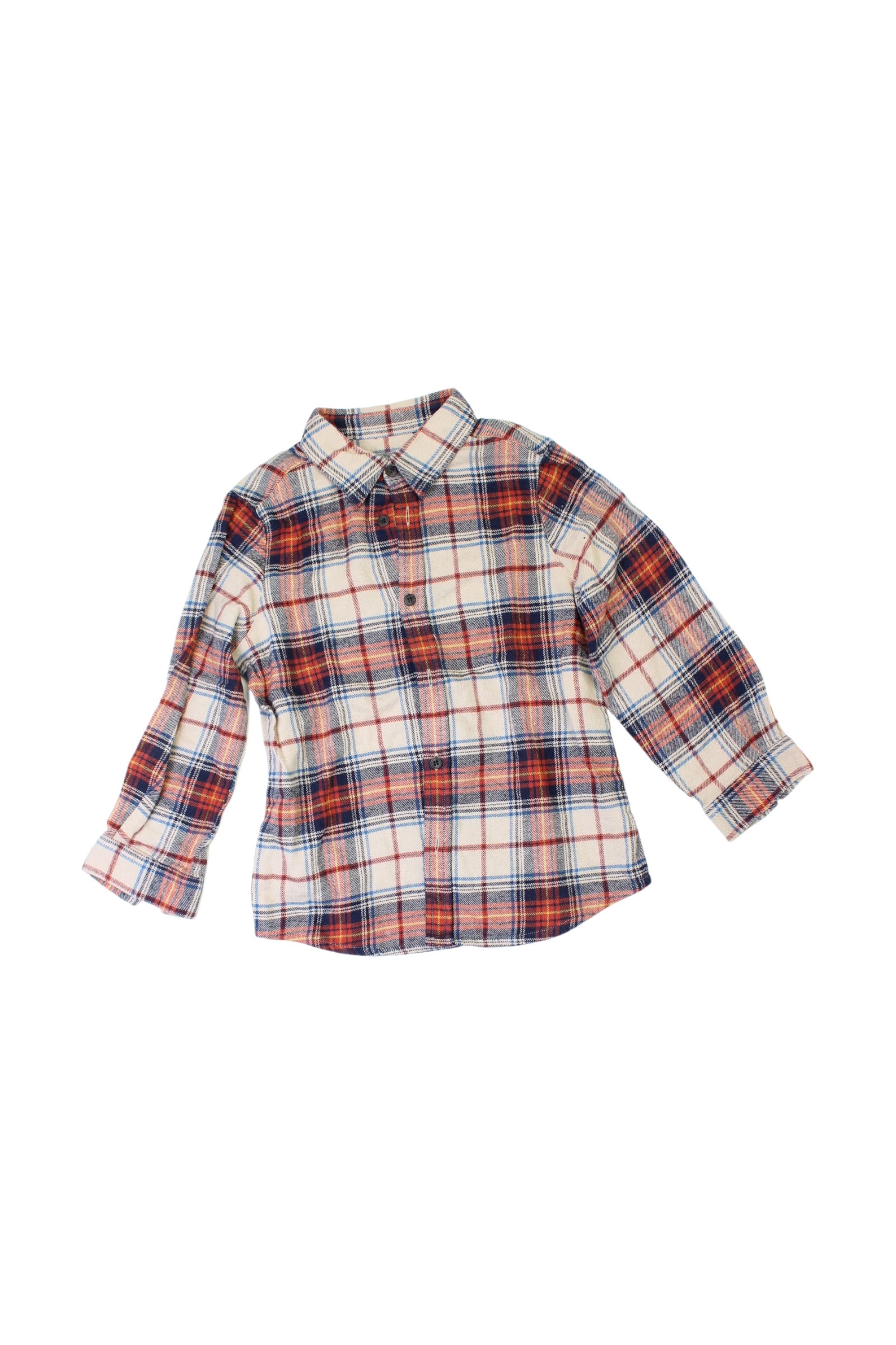 Bonpoint Plaid Long Sleeve Shirt, Size 3T、mySite、g9winljtr