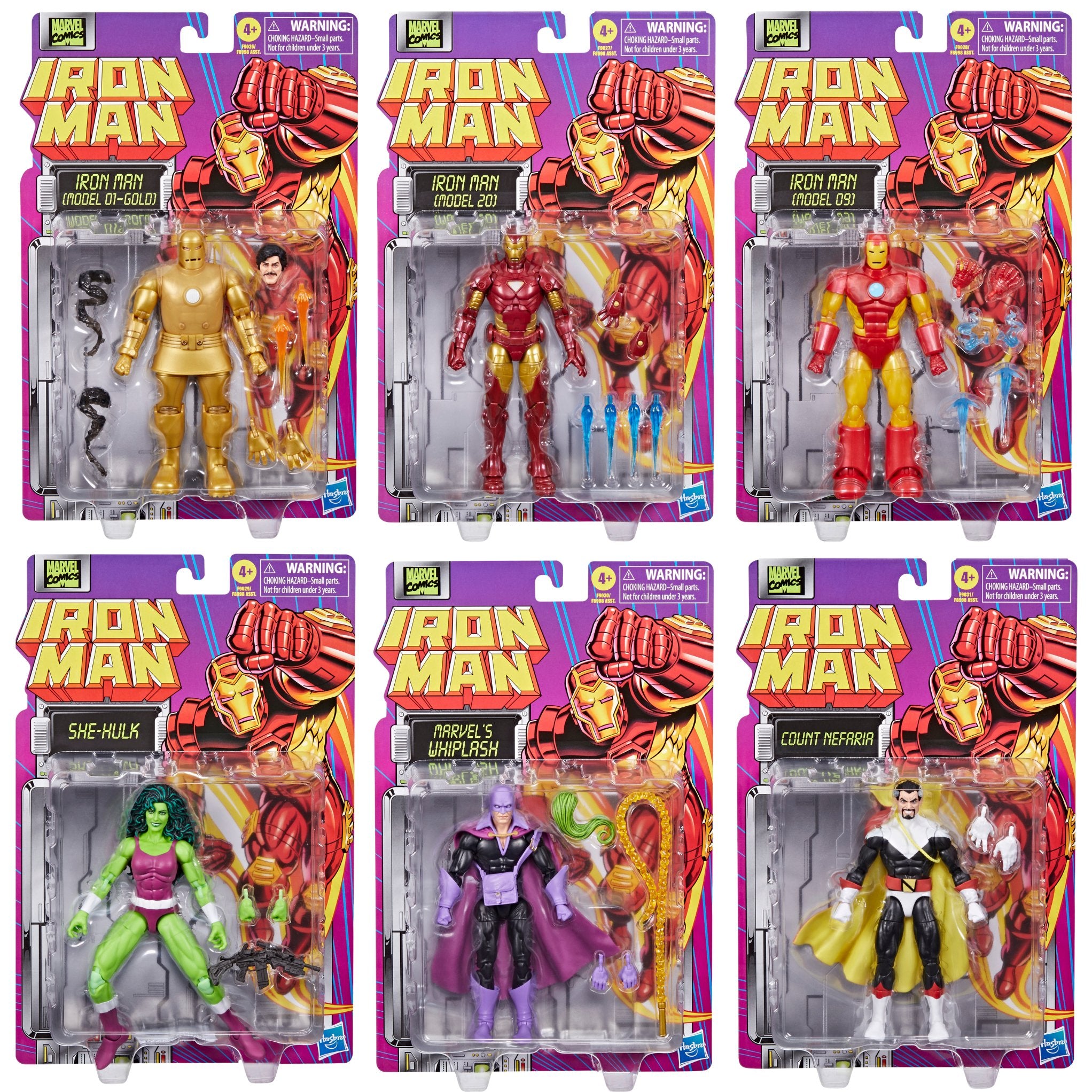 Marvel Legends Iron Man Retro Collection COMPLETE SET OF 6、mySite、hgirdovlk