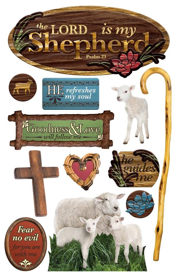  Scrapbook Stickers - 3D Lord Is My Shepherd、mySite、ghnorth