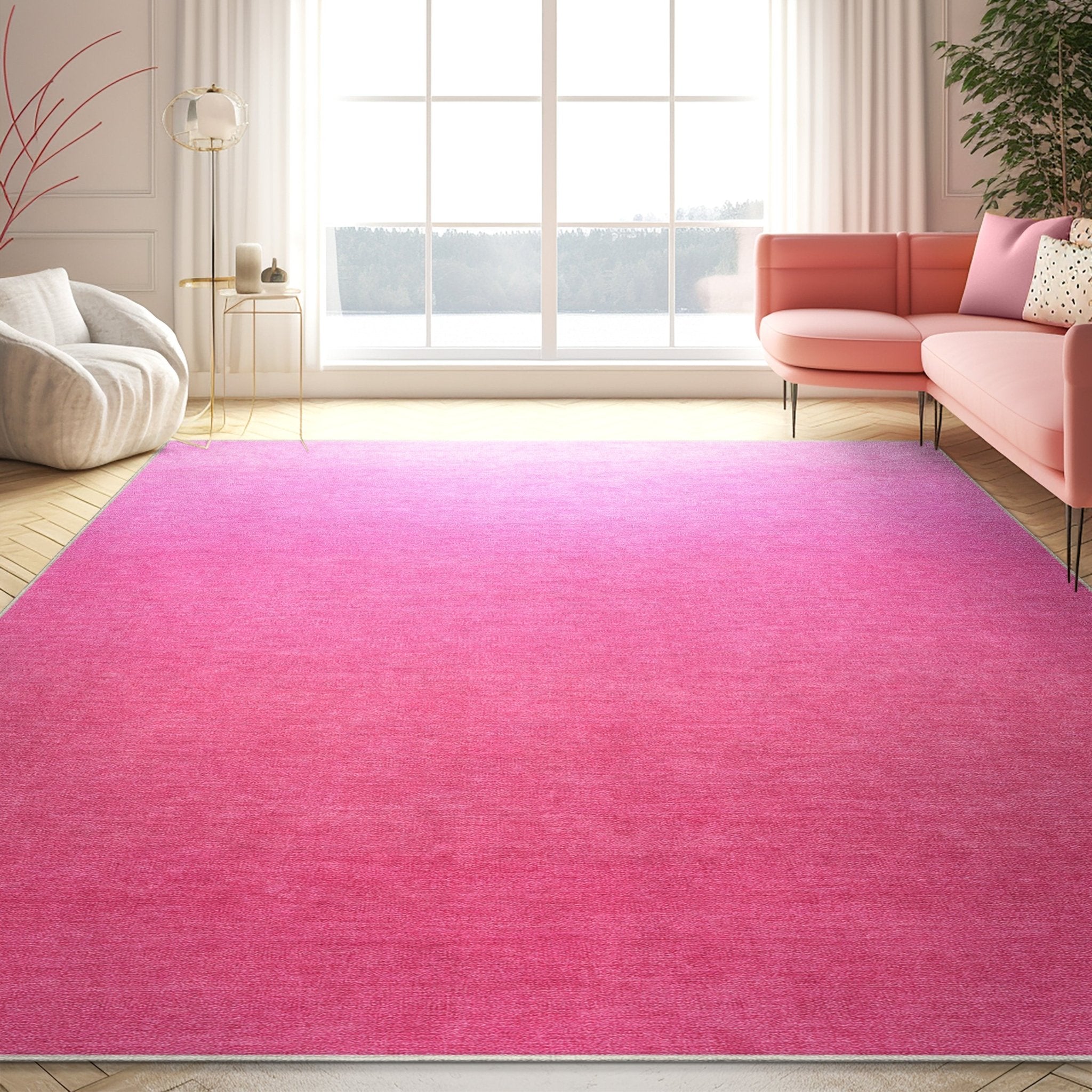 Apollo Geometric Modern Pink Rug for Living Room, Bedroom, Kitchen & Office、mySite、gigharbornorthrealestate