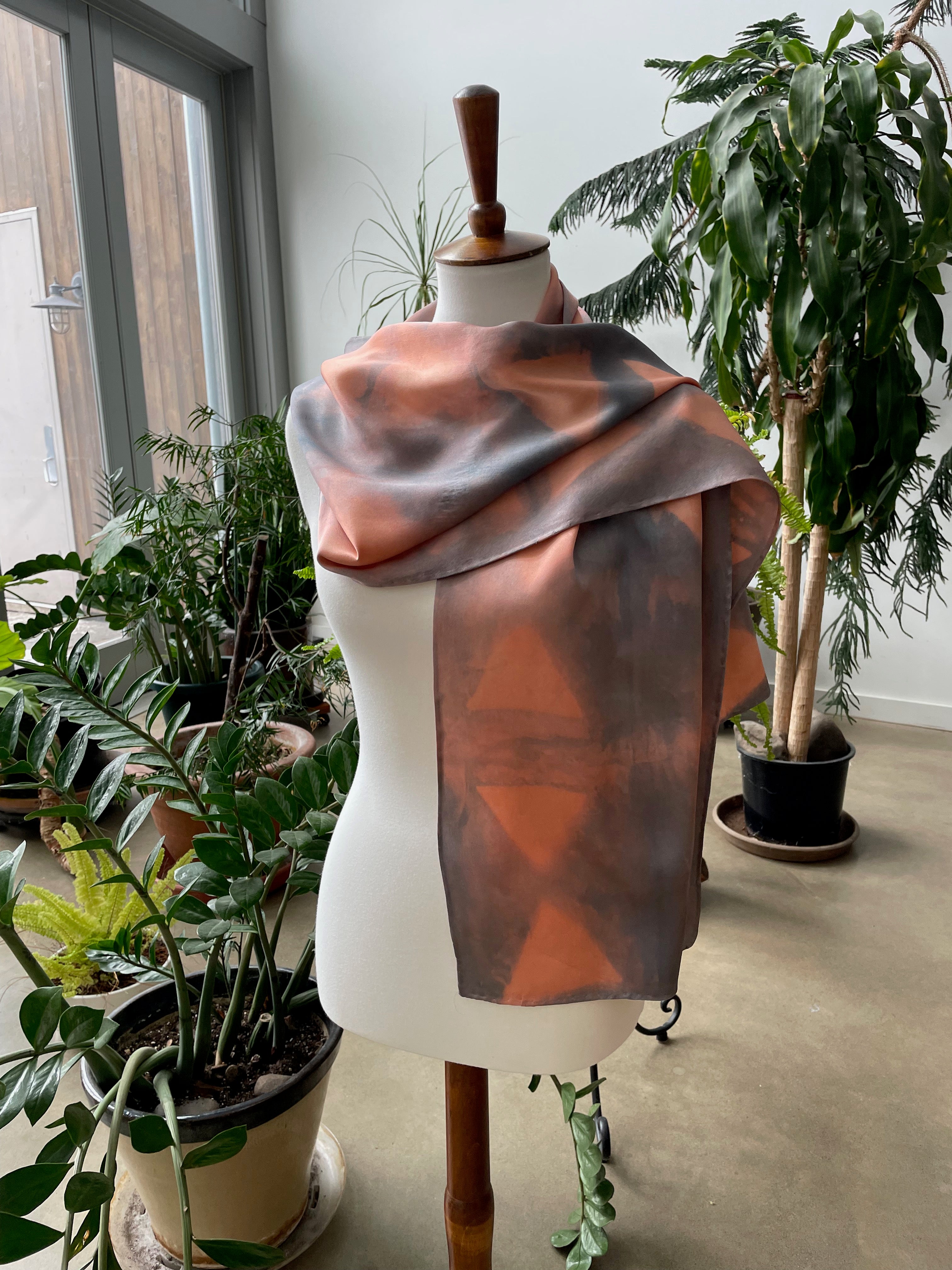 Silk Charmeuse Scarf: Indigo and Madder Shibori、mySite、topwebapps