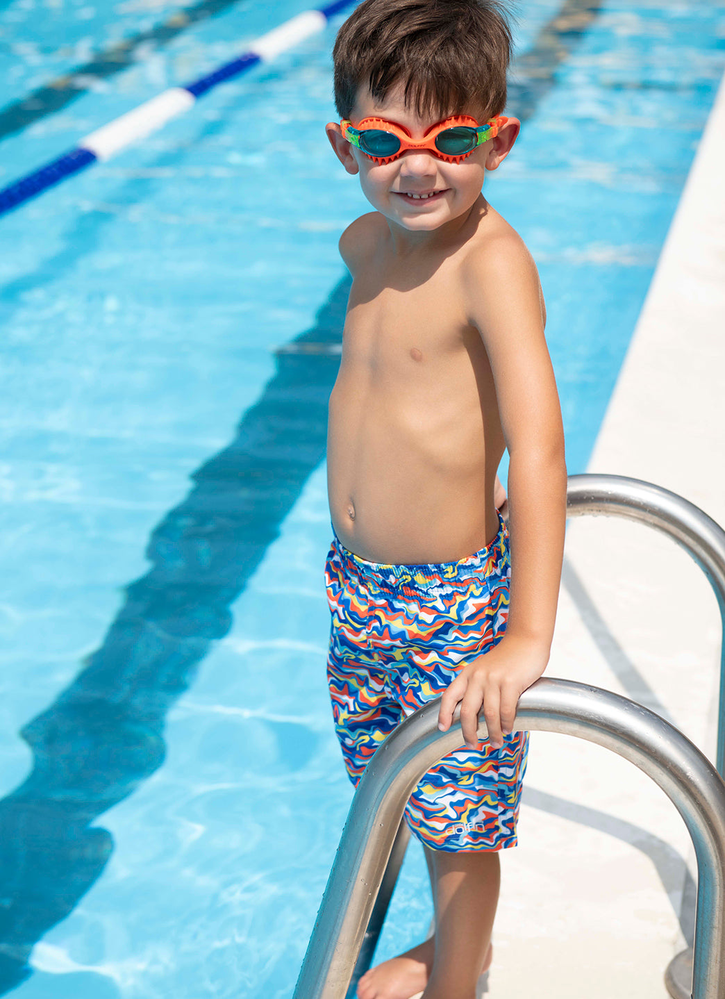 Dolfin Boys' Surfin Print Swim Trunks (Toddler, Little Kid)、mySite、noshort