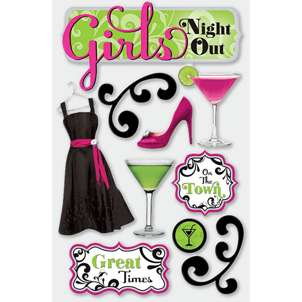  Girls' Night Out 3-D Stickers、mySite、ghnorth