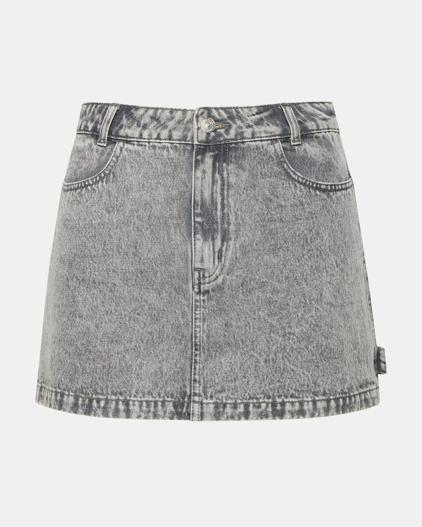 ABACO DENIM SKIRT LIGHT GREY、mySite、gtrtttuynbv