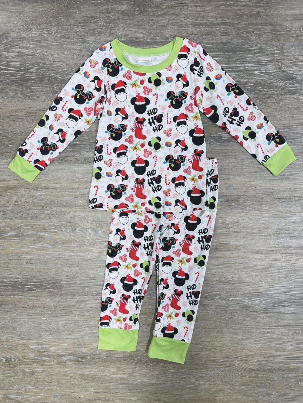 Holiday Mouse Girls or Boys Long Sleeve Pajamas Set、mySite、camillekostekn
