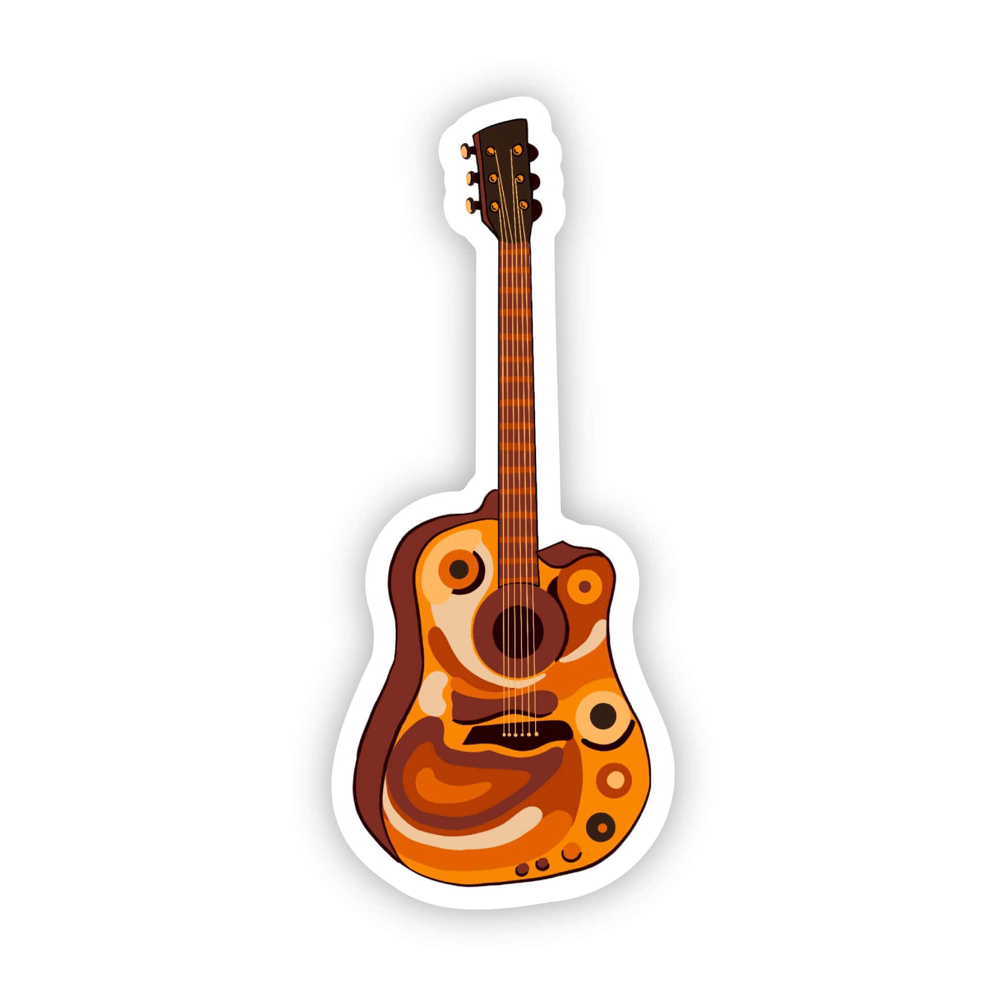  Acoustic Guitar Sticker - Pattern、mySite、ghnorth
