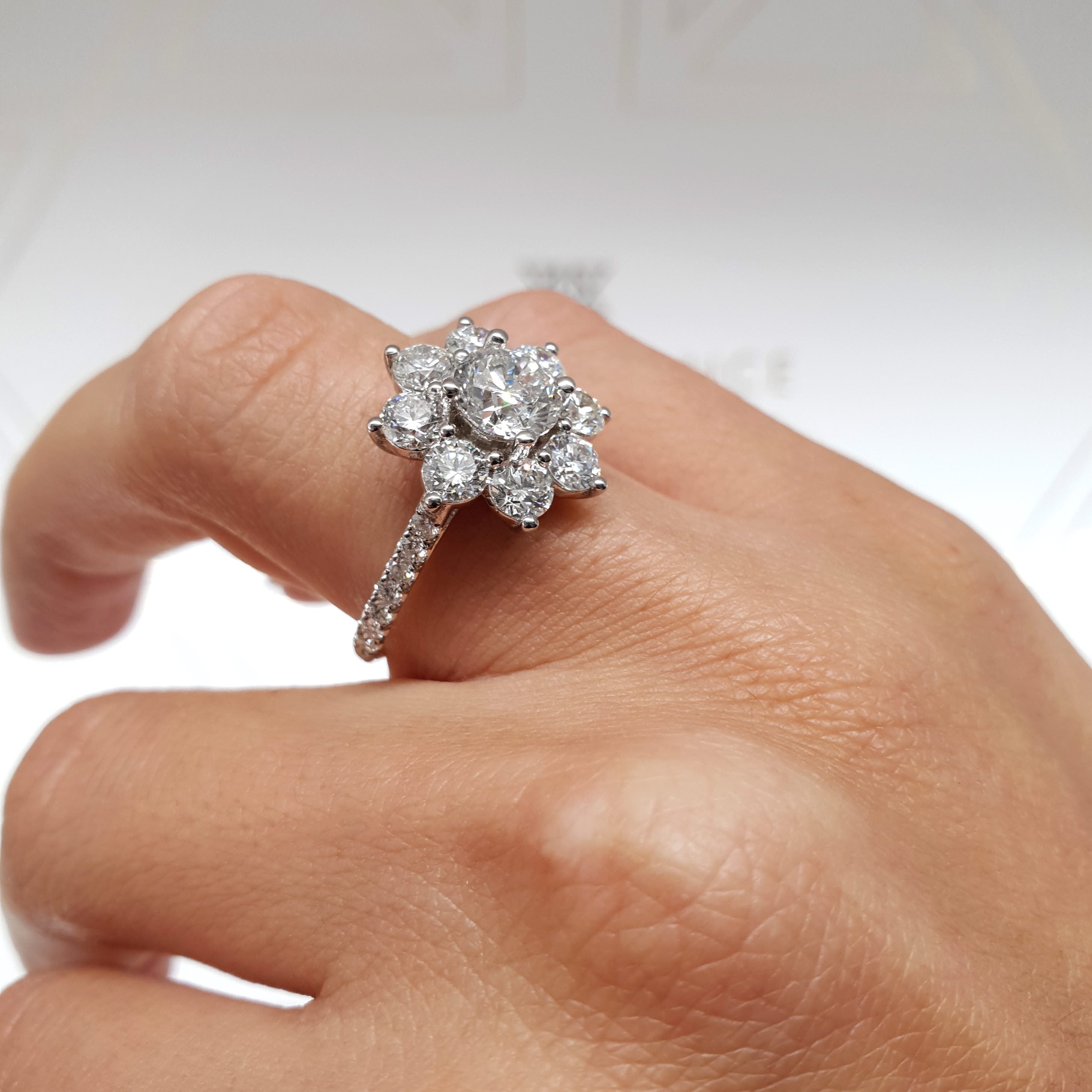 La Fleur Lab Grown Diamond Ring -Platinum、mySite、hinf8tx79