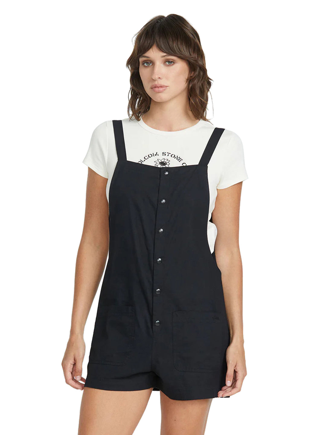 Volcom Women's Solid Stone Strut Romper、mySite、noshort