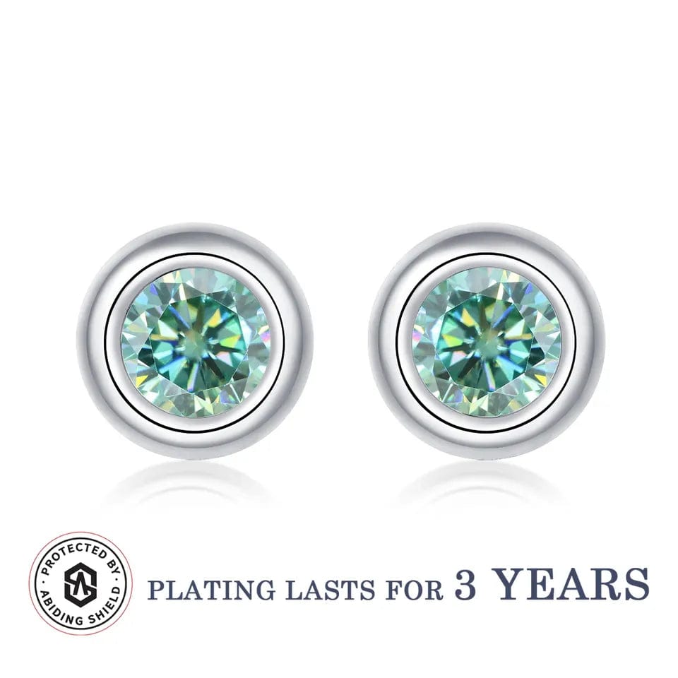 Moissanite 1ct Colored GRA Bezel Set Jewelry 925 Sterling Silver Lasting Beauty Plating、mySite、g9winljtr
