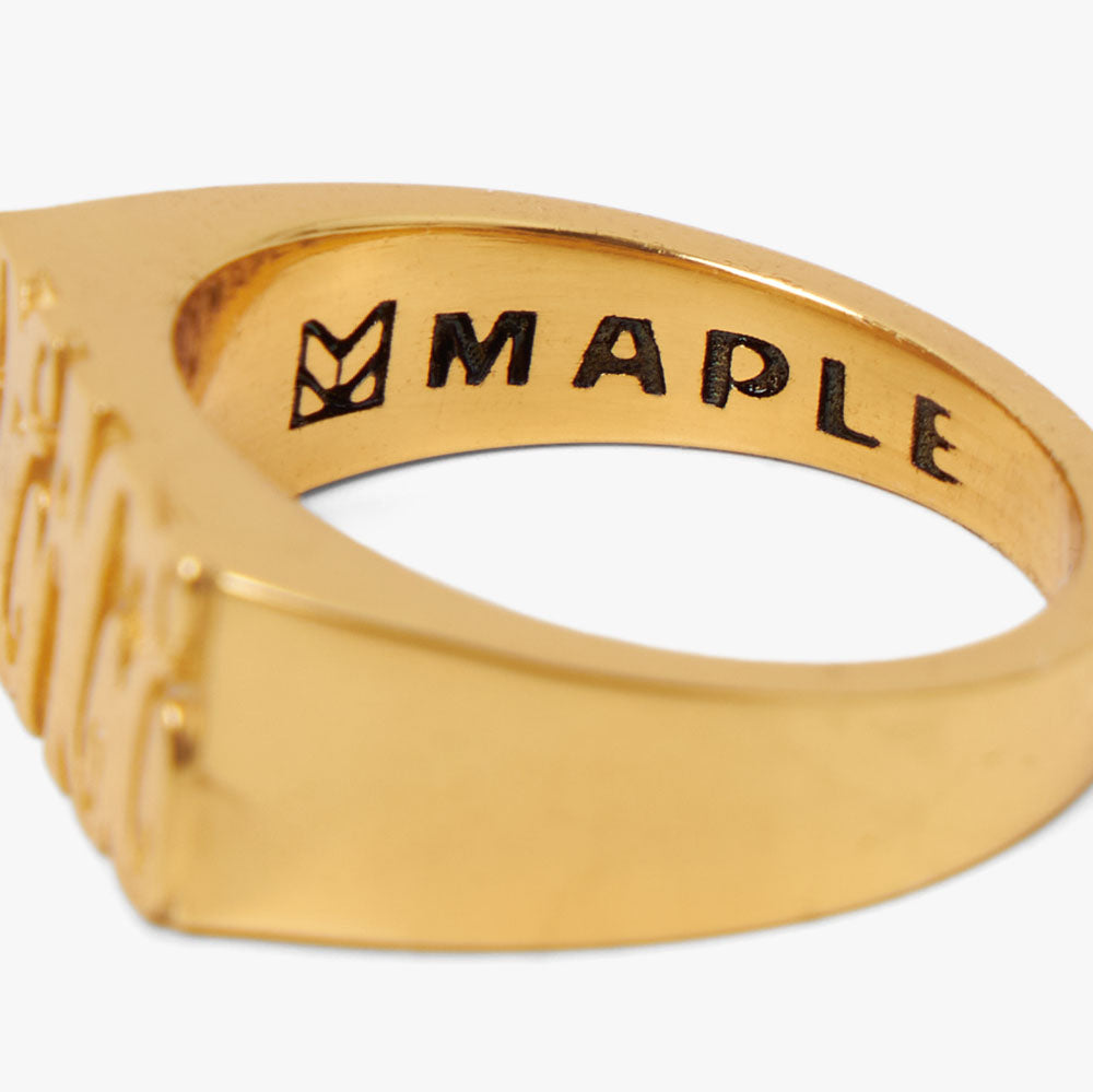  MAPLE Word Peace Ring / 14K Gold Plated、mySite、merchandisen
