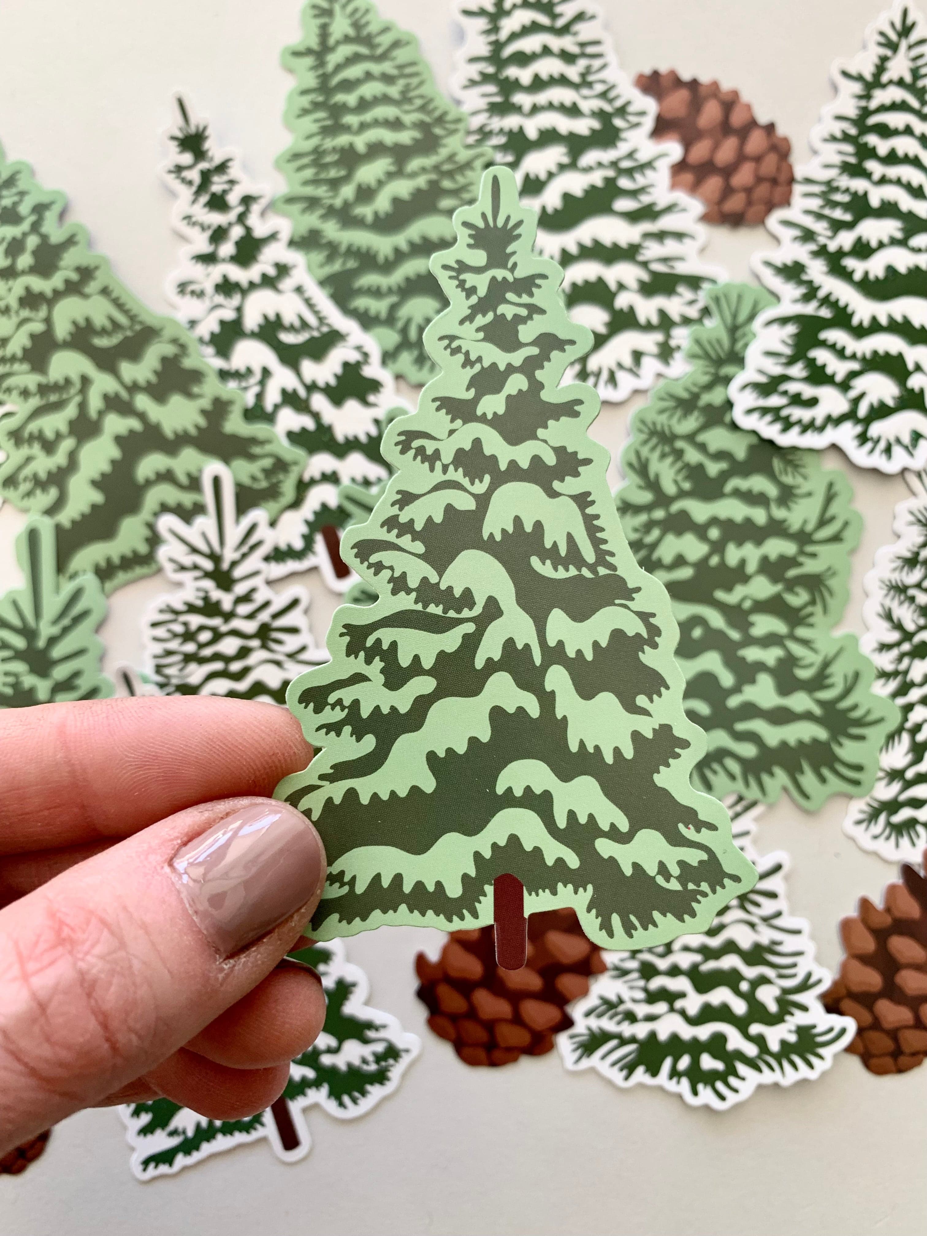  Scrapbook Stickers - Pine Trees Die Cut Sticker Pack、mySite、ghnorth