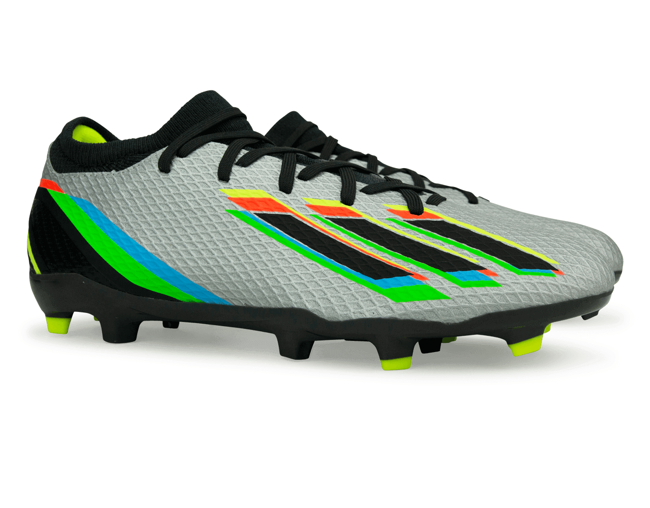 adidas Men's X SpeedPortal.3 FG Silver Metallic/Solar Yellow、mySite、noshort