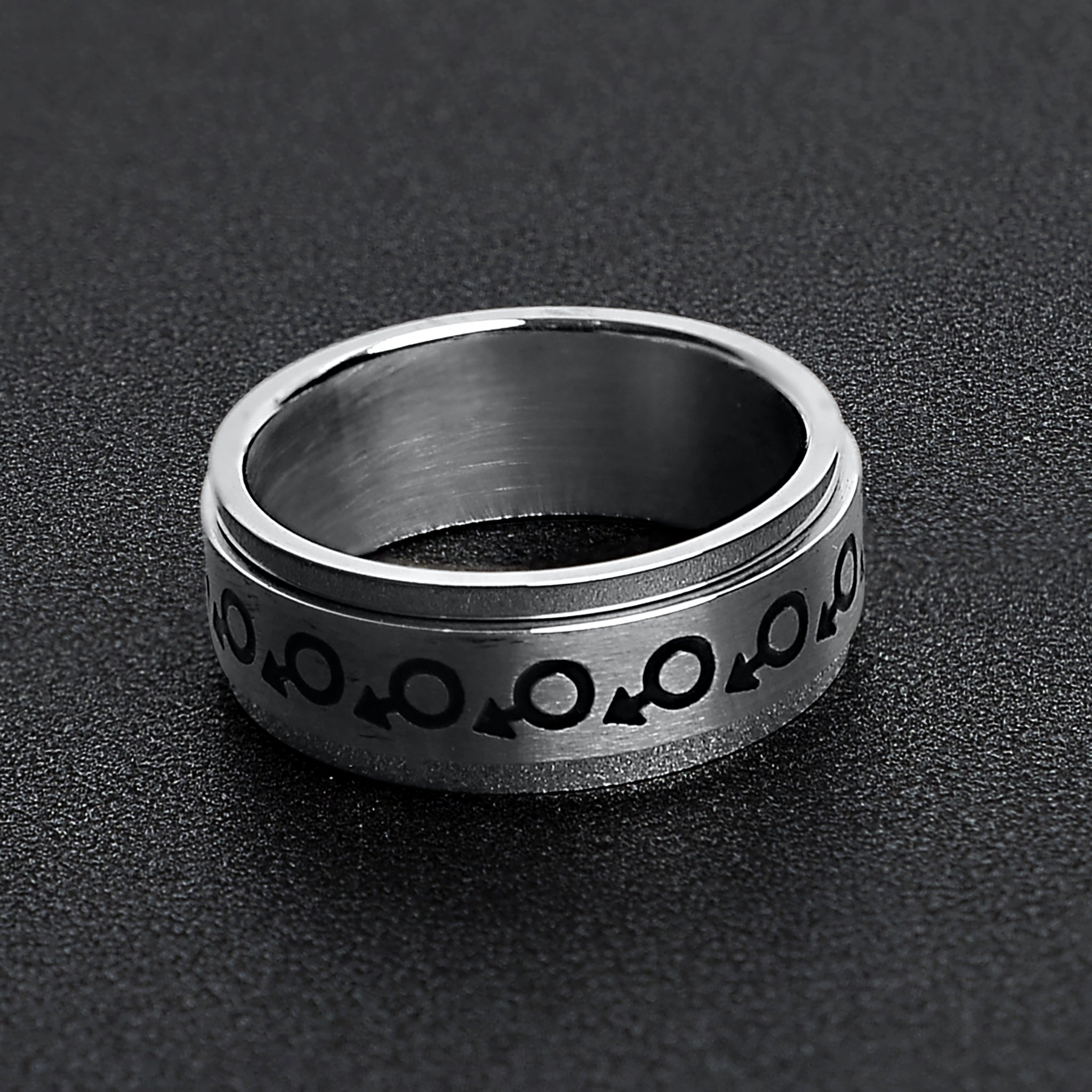 Male Symbol Spinner Stainless Steel Ring / RRJ0066、mySite、dreamappss