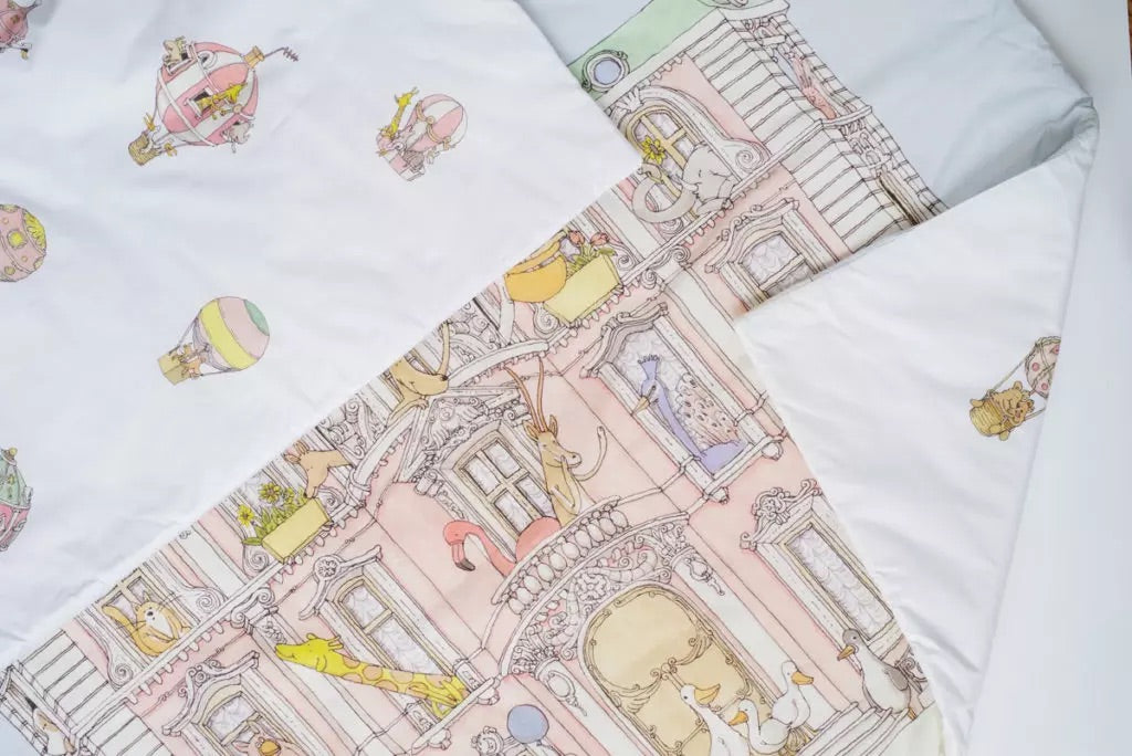  Reversible Quilt Monceau Mansion/ Hot Air Balloons、mySite、elrpsem3k