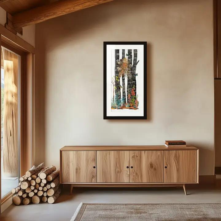 Art Print | Mountain Modern | Midnight Forest (Porcupine)、mySite、g9winljtr