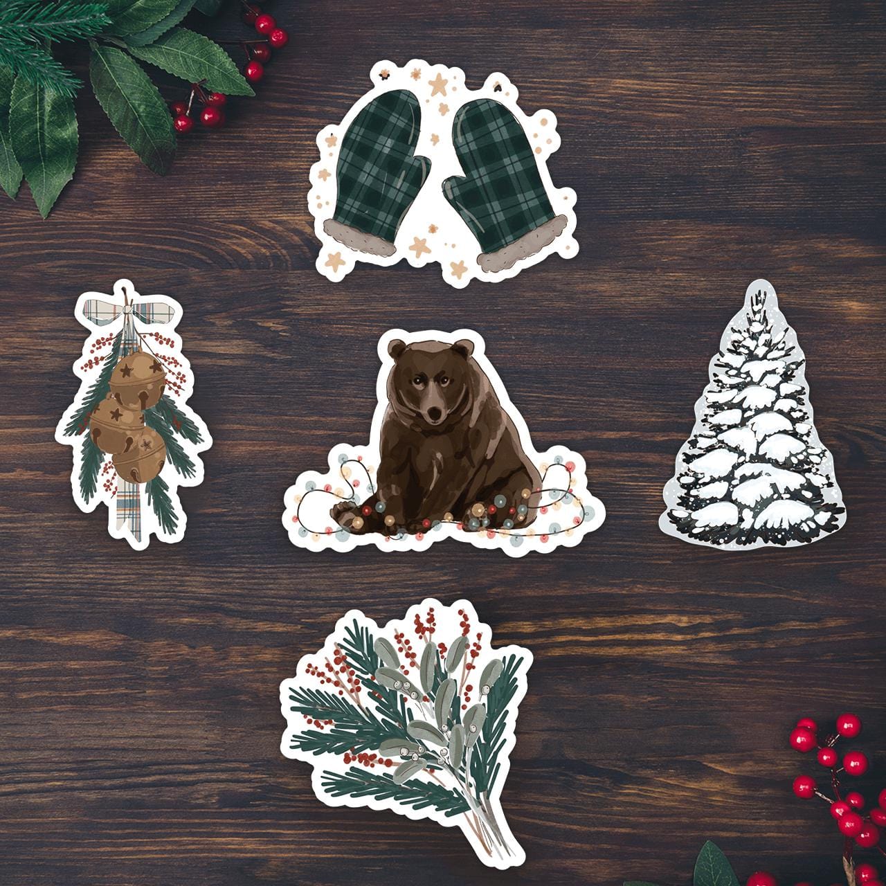  Winter Sticker Bear 5 Pack、mySite、elrpsem3k