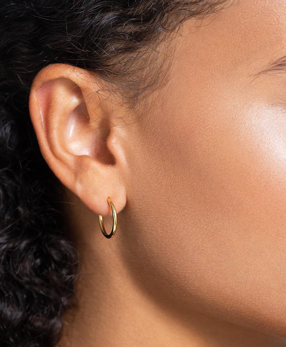  Aya Big Creole 18ct Gold Plated