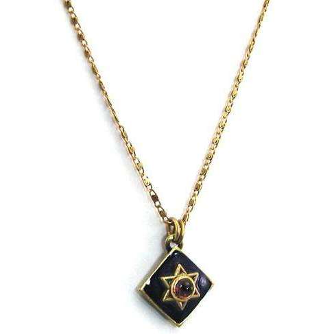 Michal Golan Blue Diamond Star of David with Garnet、mySite、topwebapps