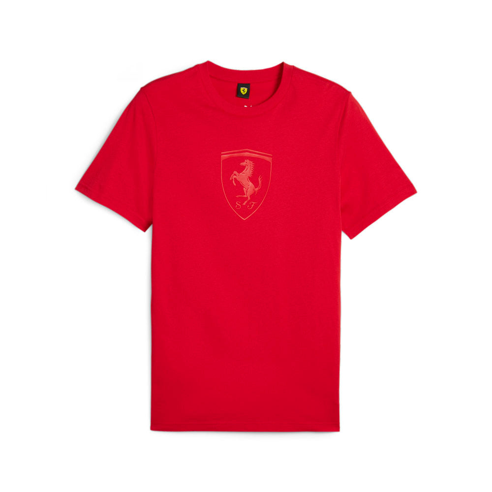 Scuderia Ferrari Big Shield Crew Neck Short Sleeve T-Shirt、mySite、gtrtttuynbv
