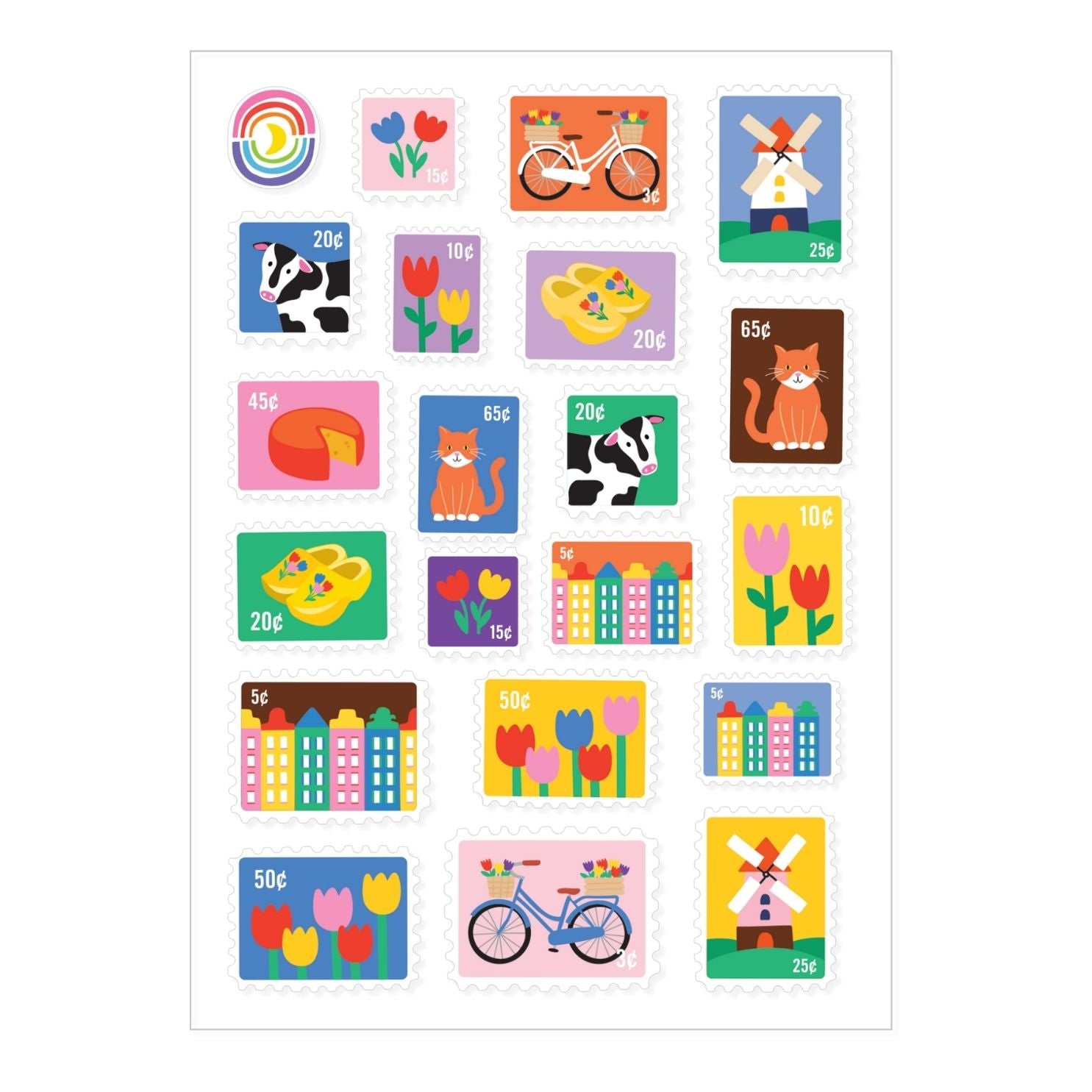  Dutch Day Stamps Transparent Sticker Sheet、mySite、ghnorth
