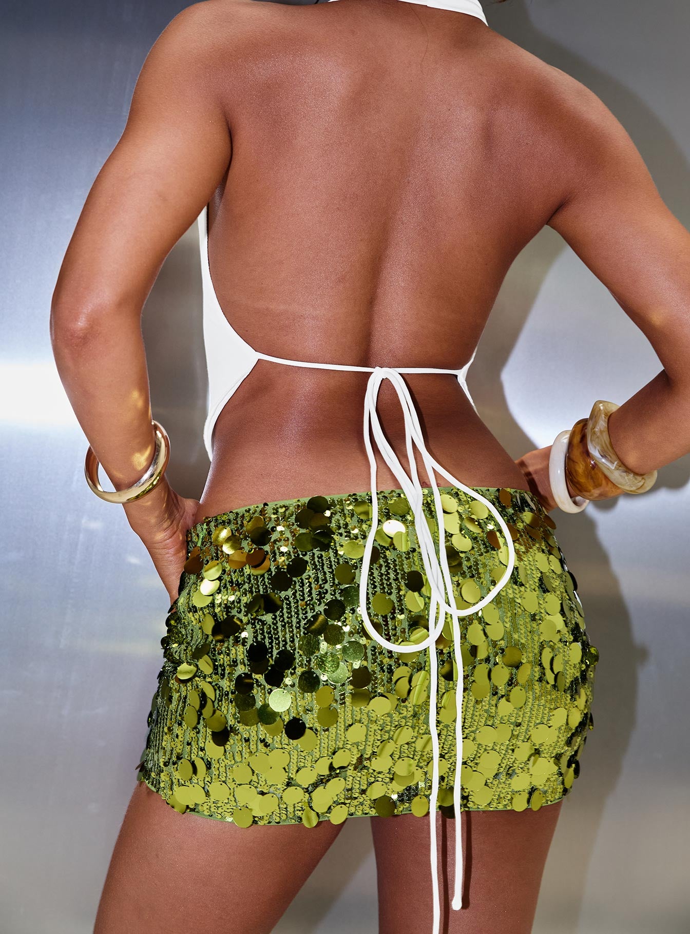 Riego Mini Skirt Green、mySite、solidvoid