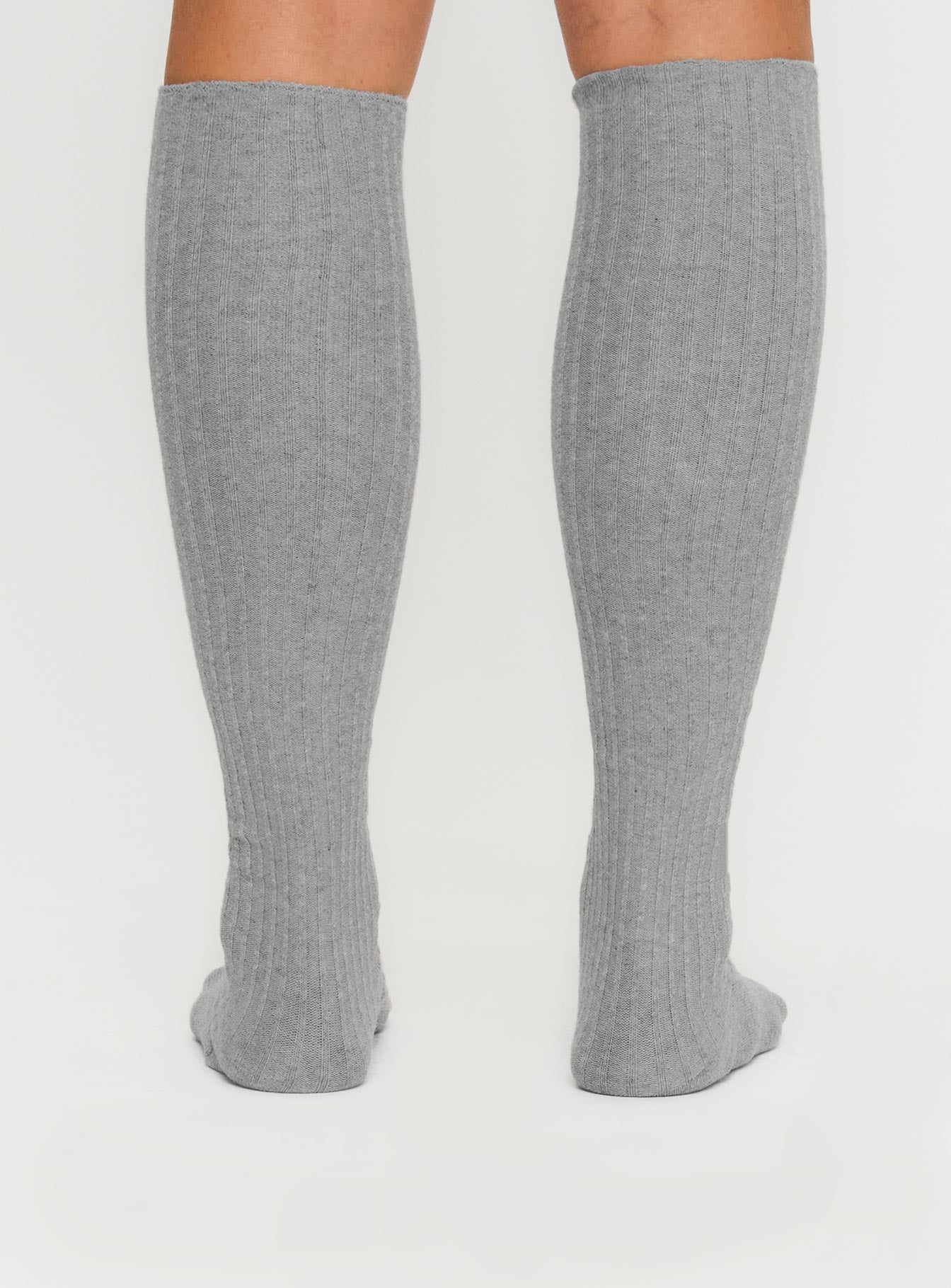 Apatow Knee High Socks Grey、mySite、solidvoid