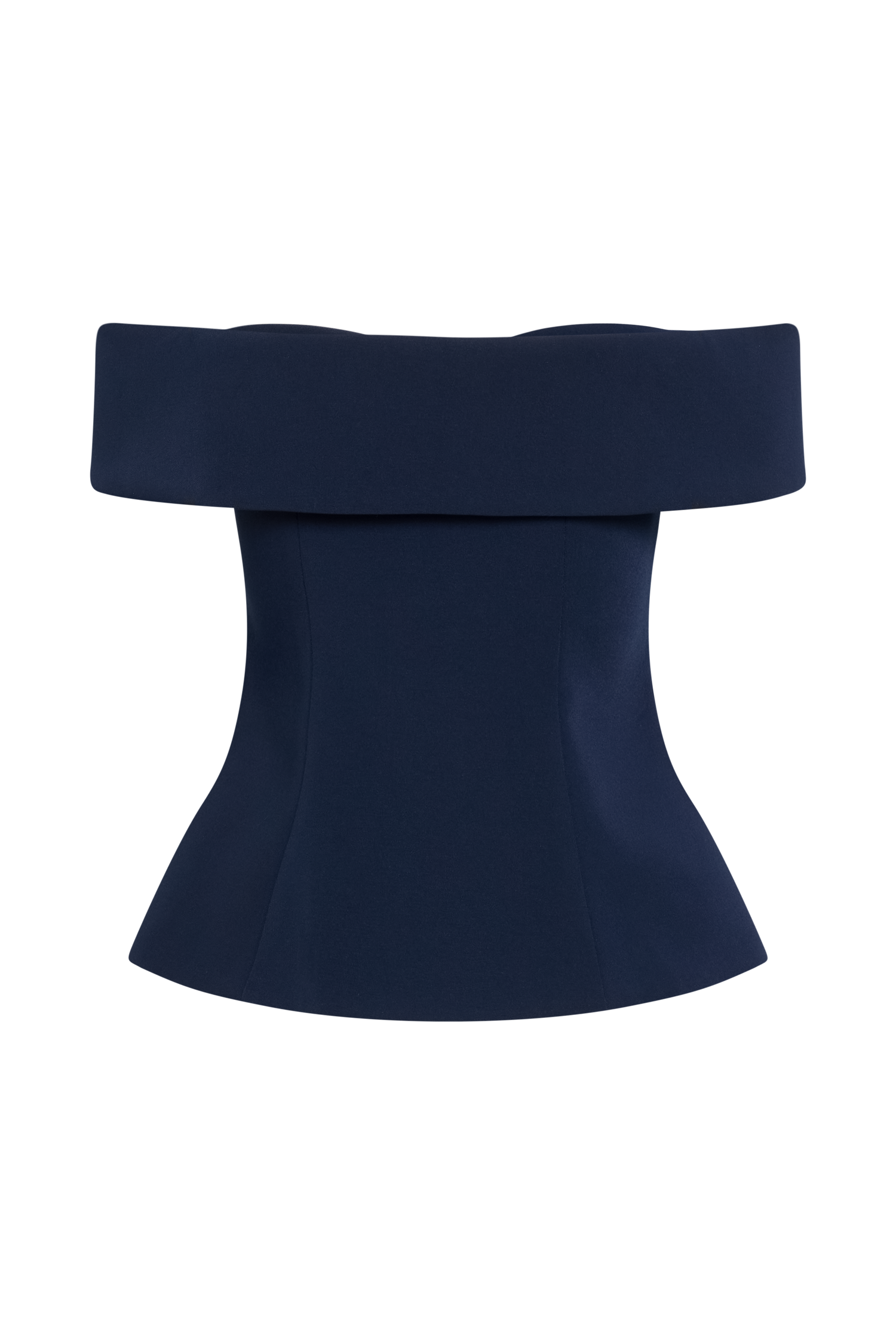 Krista Strapless Suiting Top - Navy、mySite、solidvoid
