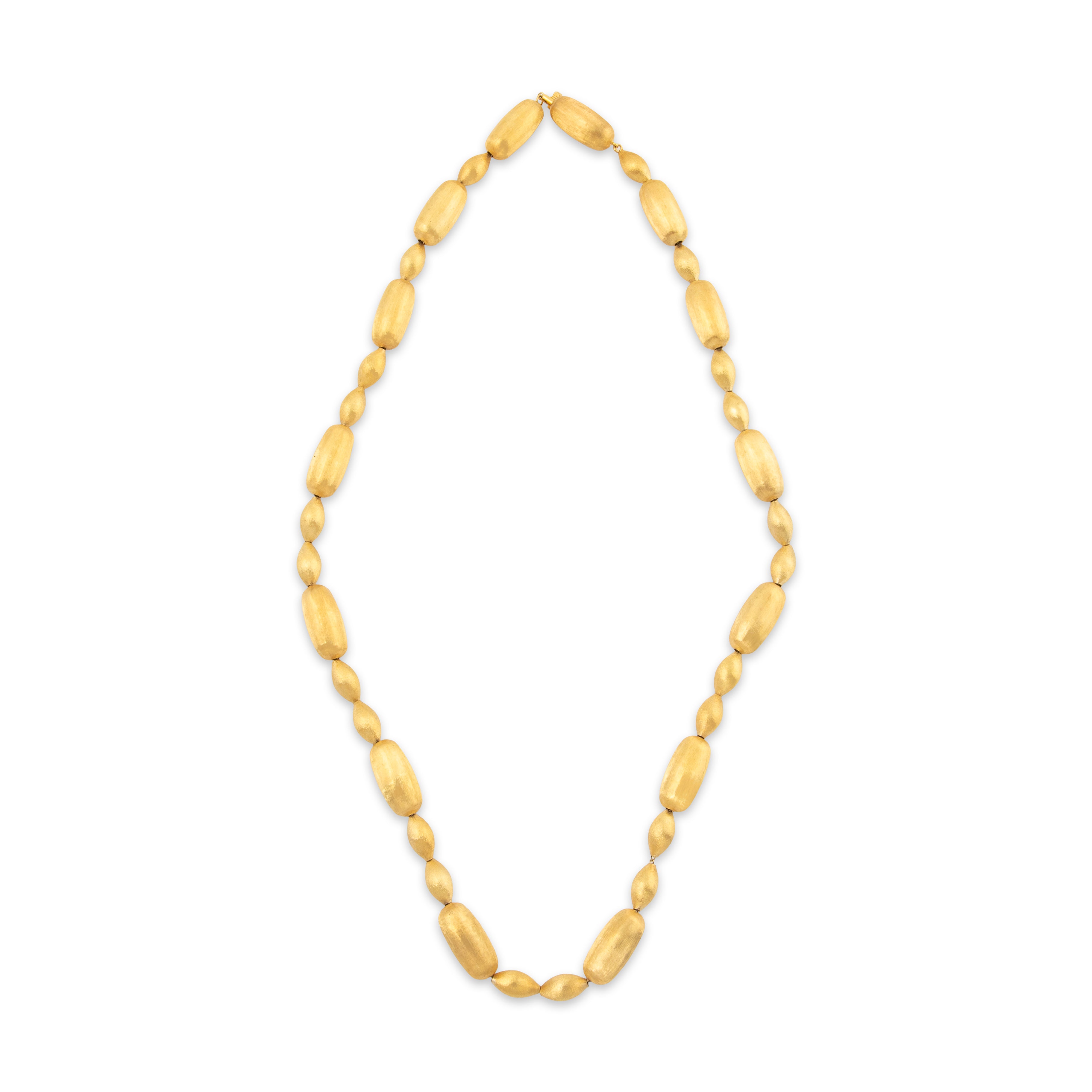 Dazzling Vintage 14k Yellow Gold Satin Finish Necklace 23、mySite、hinf8tx79