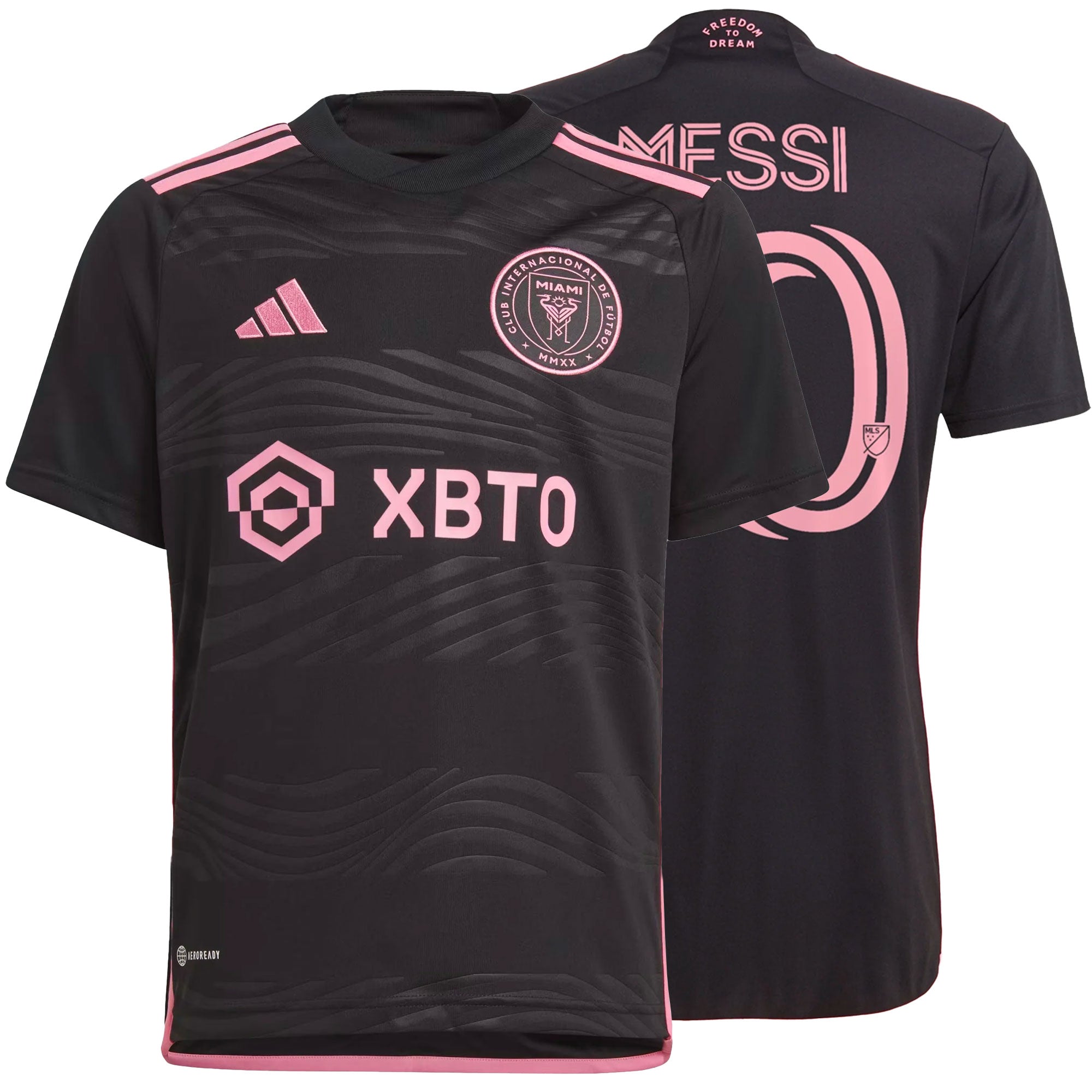 adidas Kids Inter Miami 2023/24 Away Jersey w/ Messi #10 Printing、mySite、noshort