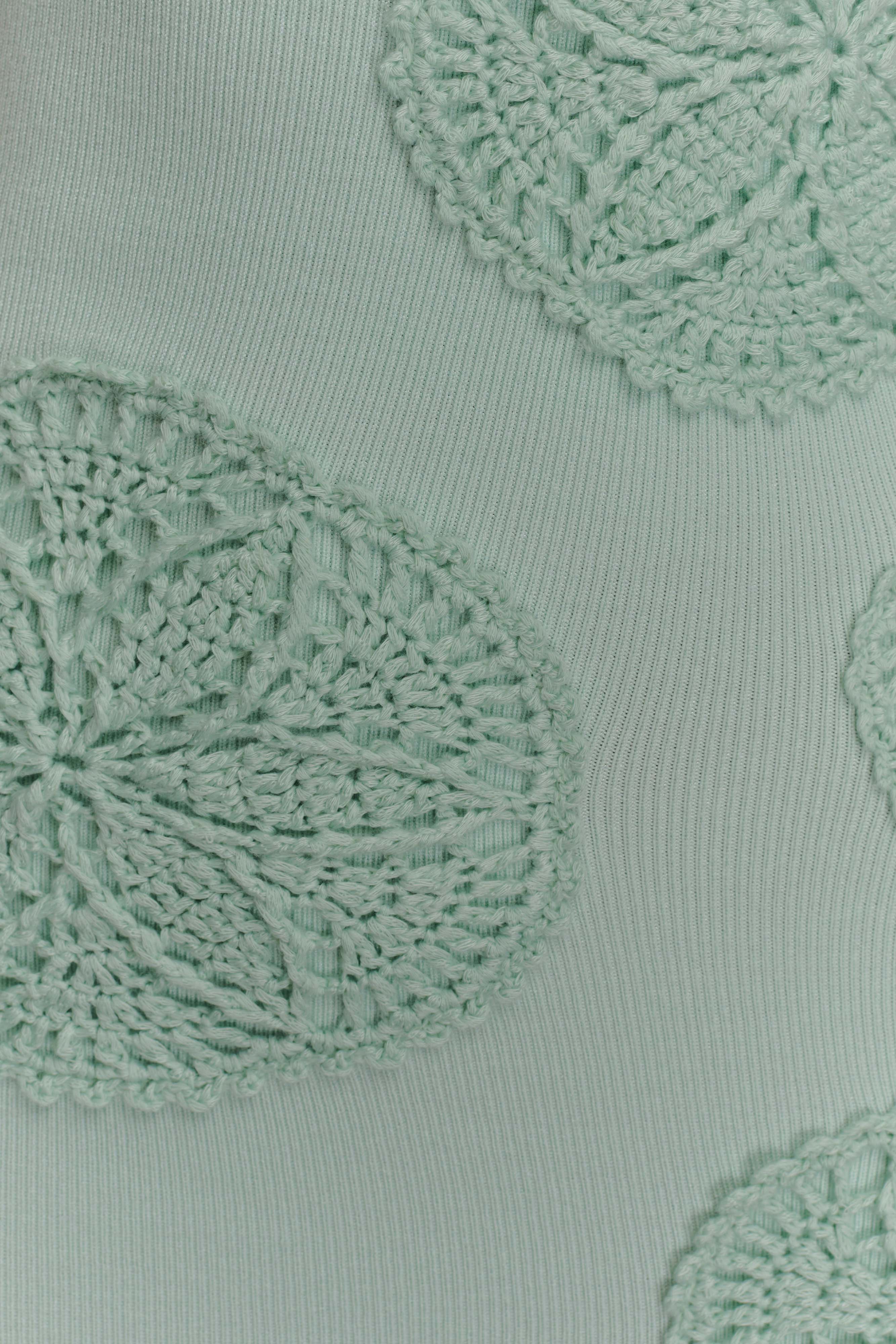 Teneika Crochet Knit Maxi Dress - Light Aqua、mySite、solidvoid