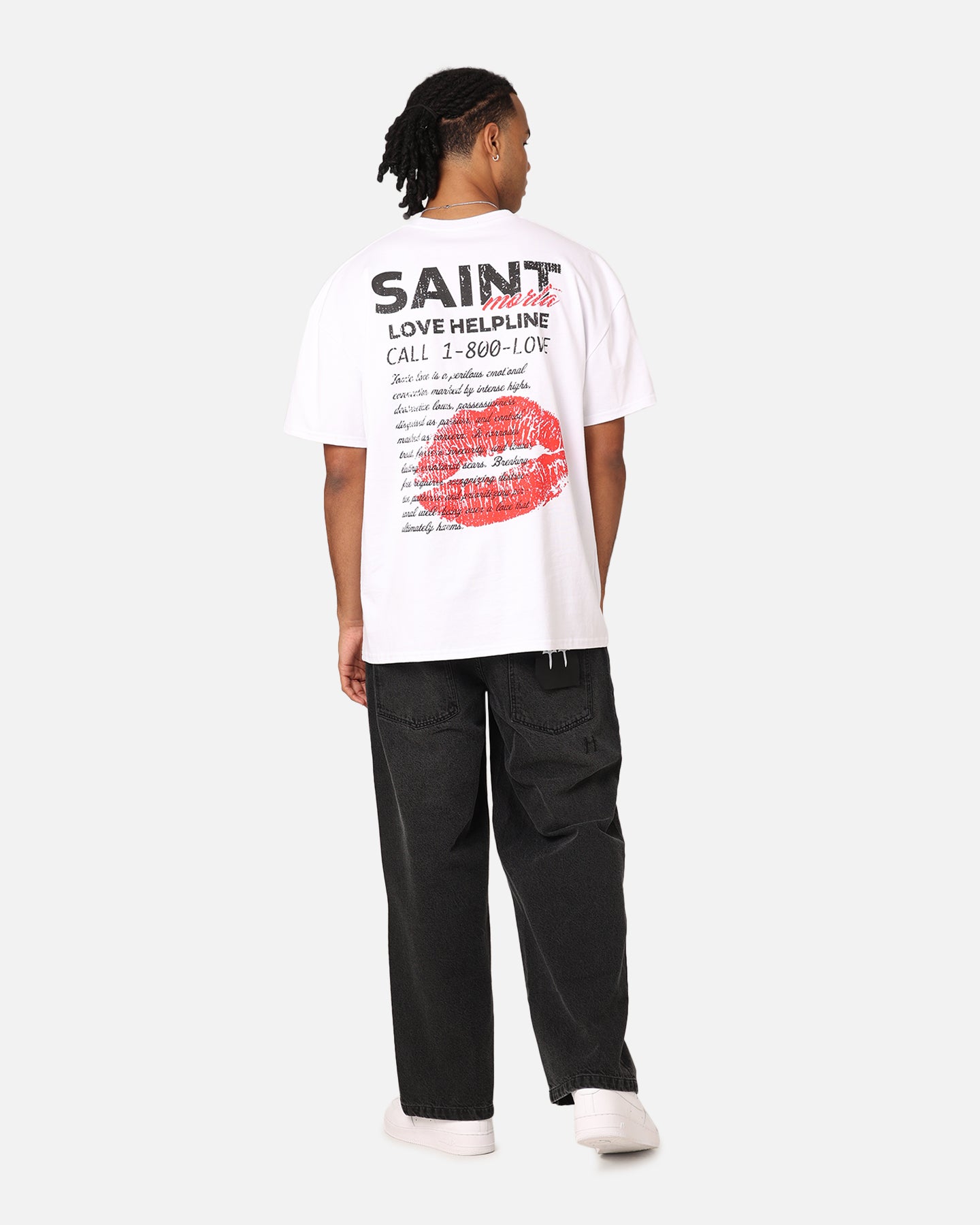 Saint Morta Love Helpline T-Shirt White、mySite、zt4zffjzw