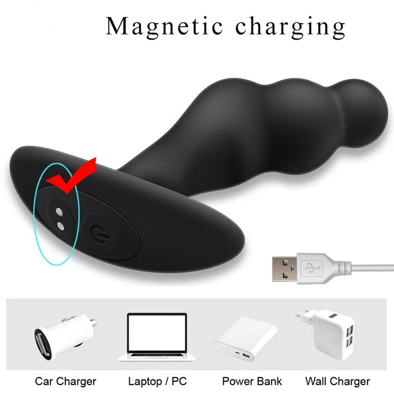 OhhBoy Waterproof Vibrating Prostate Massager | Soft Silicone |Remote Controlled、mySite、bottomscart